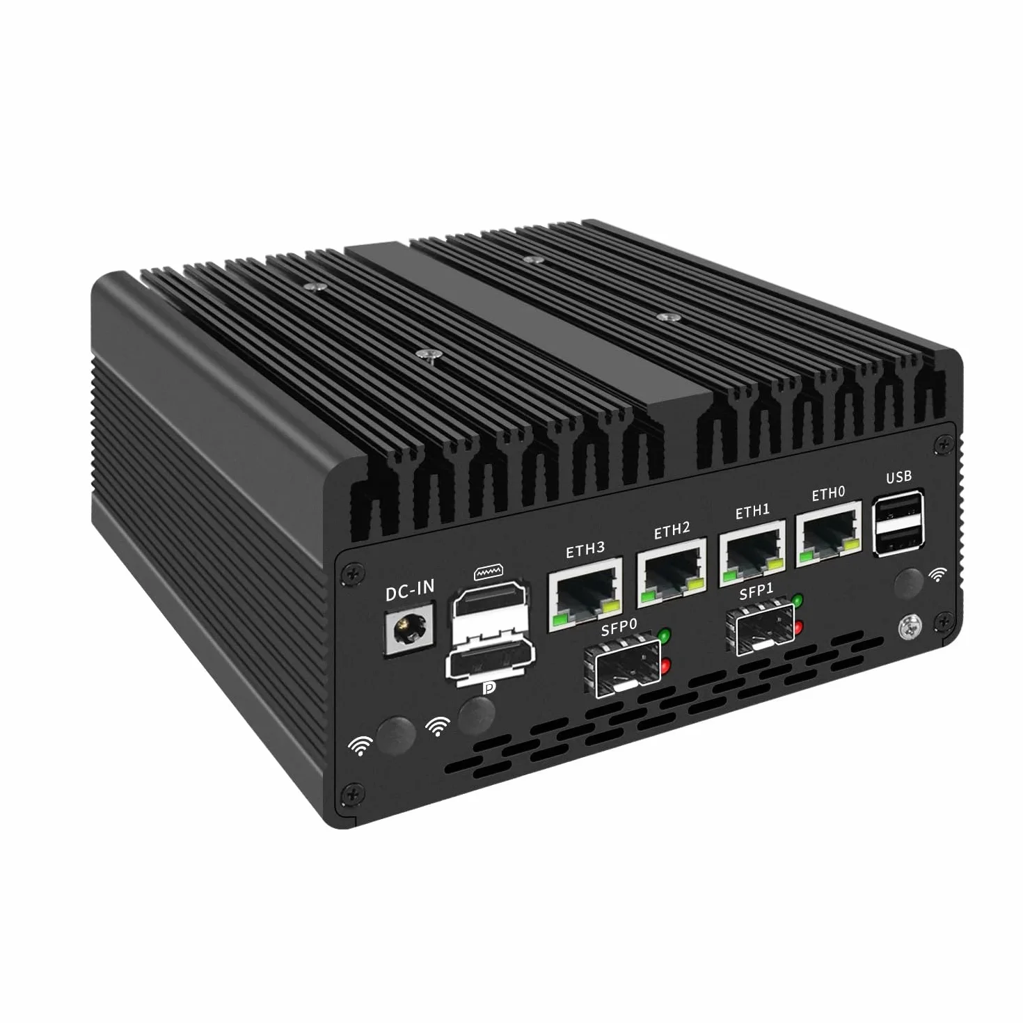 8505 Mini komputer bez wentylatora z DDR5 M.2 Nvme 4 i226 2.5G LAN, USB, HDMI, DP, typ C, Intel 82599ES 2 x 10G SFP+, WiFi, urządzenie micro router, AES-NI, OPNsense, bez pamięci RAM bez SSD