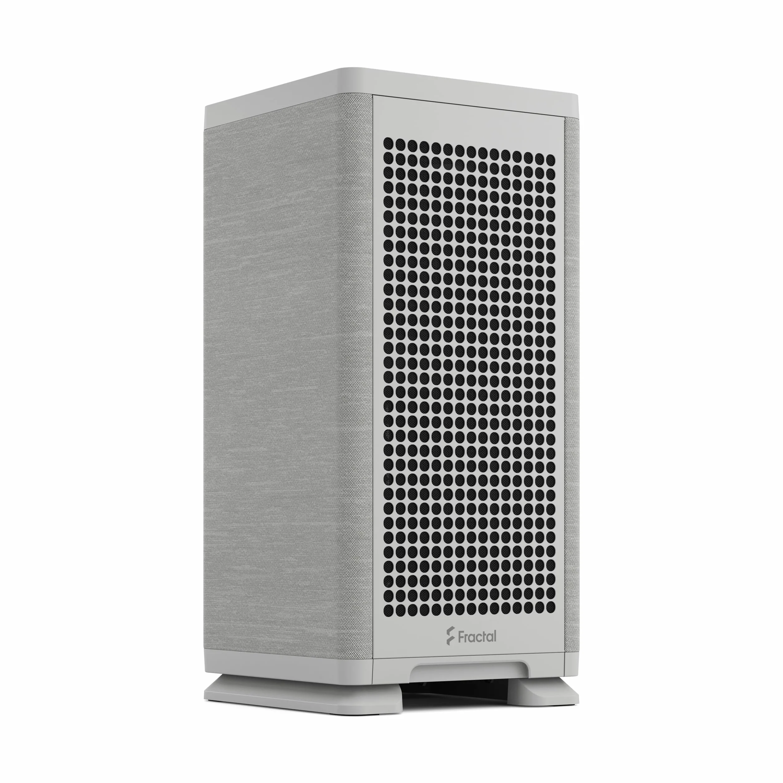 Fractal Design Mood Light Gray PC Case - elegancka konstrukcja tkaniny, górny wentylator 180 mm, ukrywa kartę graficzną 325 mm, kompatybilność z płytą główną m-ITX, łatwy dostęp, wydajne chłodzenie