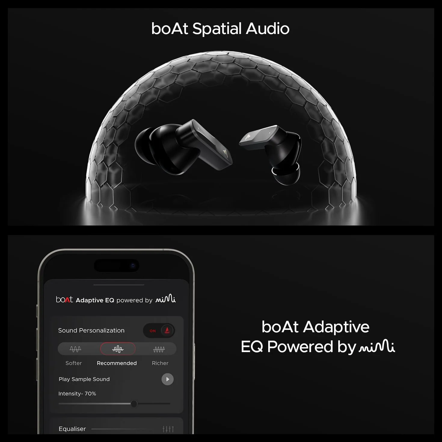 boAt New Launch Nirvana X TWS, podwójne sterowniki Knowles, Hi-Res Audio LDAC, obsługa aplikacji, 4 mikrofony ENx, podwójna para, dźwięk przestrzenny, szybkie ładowanie, słuchawki douszne Bluetooth,
