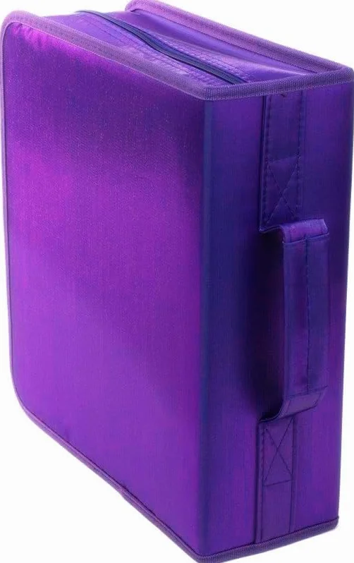 Pojemność CD/DVD ochronne etui na płyty CD/DVD, portfel, organizer, uchwyt do przechowywania, torba przenośna, z uchwytem do noszenia – HOLDS CD DVD Blu Ray Video Games Disc (mieści 256 płyt CD,