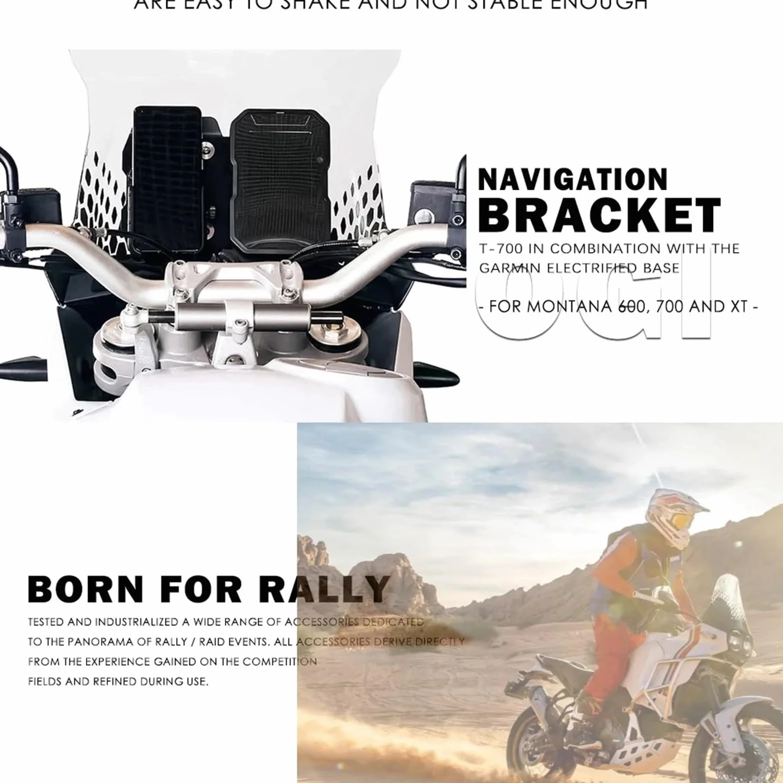 Uchwyt do nawigacji GPS Uchwyt antywstrząsowy do telefonu komórkowego, pasujący do Ducati Desert X, akcesoriów GPS, stabilizatora GPS do motocykla i nawigacji