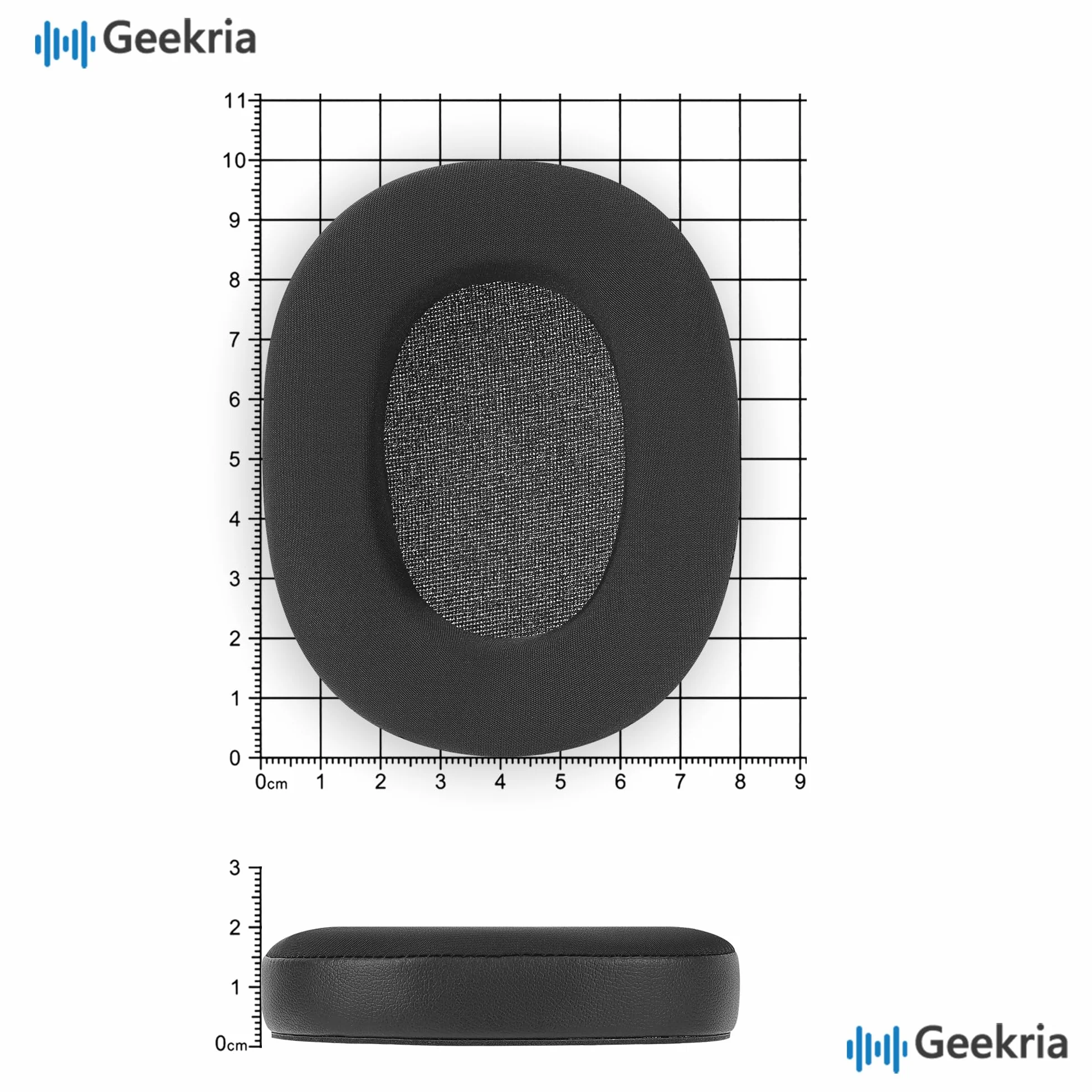 Geekria Sportowe żelowe chłodzące wymienne nauszniki do słuchawek Sony WH-1000XM6 nauszniki, części naprawcze (czarne)
