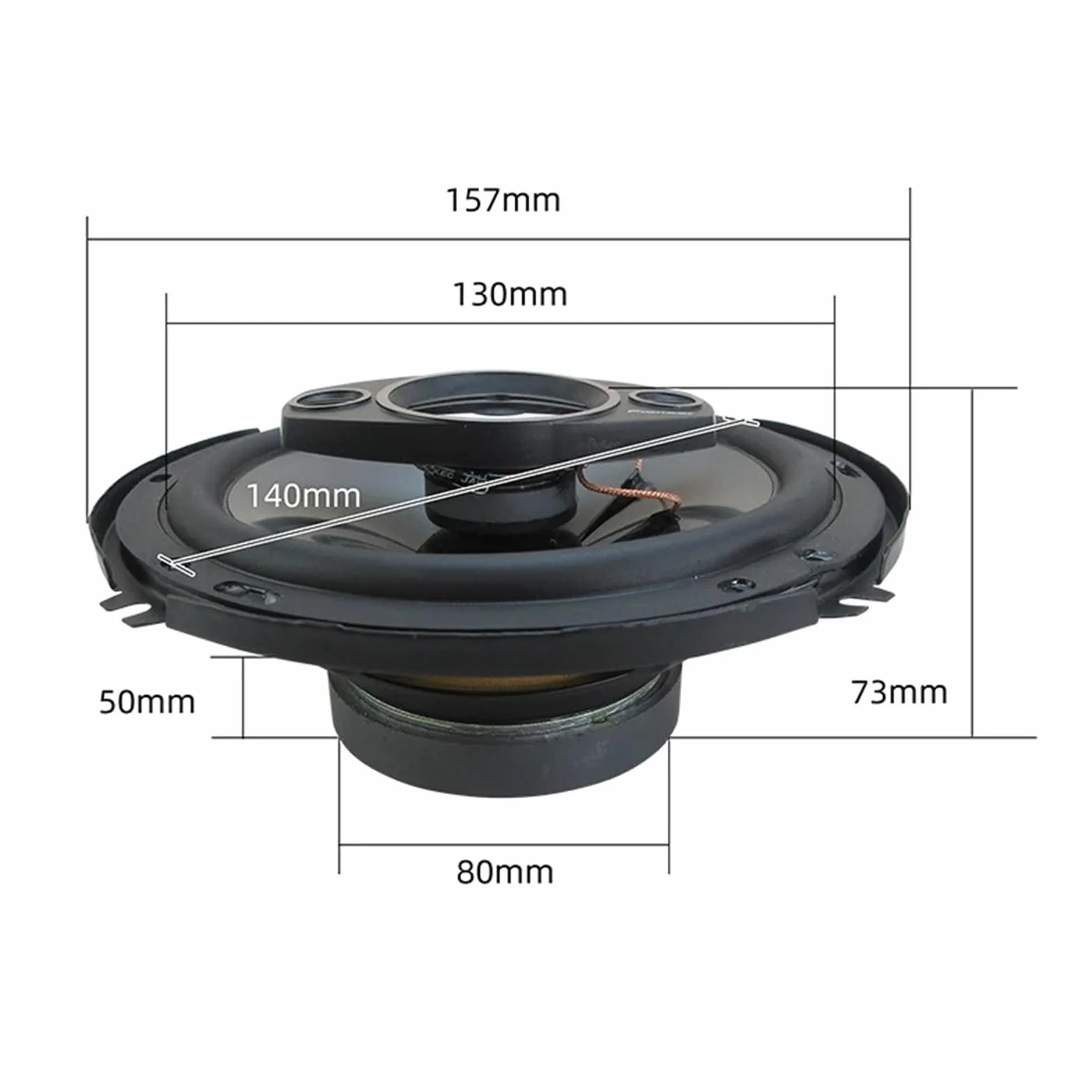 Car Tweeters 1 para 6-calowych 4-drożnych głośników współosiowych HiFi 650 W, głośniki stereo do muzyki samochodowej o pełnym zakresie częstotliwości