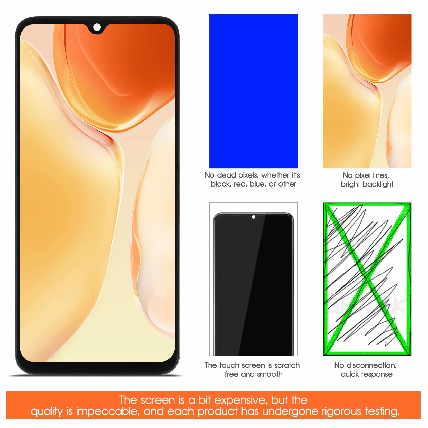 Ekran do Samsung Galaxy A05S LCD, do Samsung Galaxy A05S ekran LCD Digitizer A057 montaż dotykowy SM-A057F SM-A057M SM-A057G (czarny z ramą)