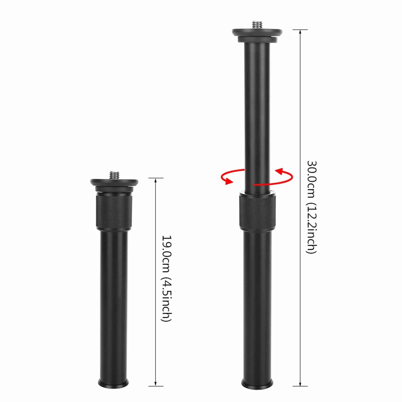 Przedłużenie Statywu Akozon, Regulowany Teleskopowy Monopod Przedłużacz Statywu Drążek Teleskopowy Monopod Akcesoria do Stabilizatora Statywu