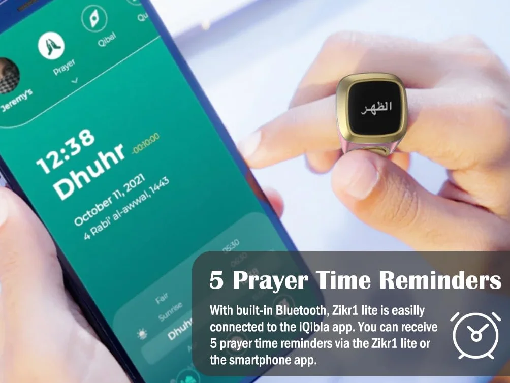 Anlising Tasbih licznik Smart Ring, cyfrowy elektroniczny licznik kółek, muzułmański licznik Tasbeeh Smart Counter, inteligentny licznik pierścieni Tasbih, islamski licznik pierścieni, Tasbeeh Smart
