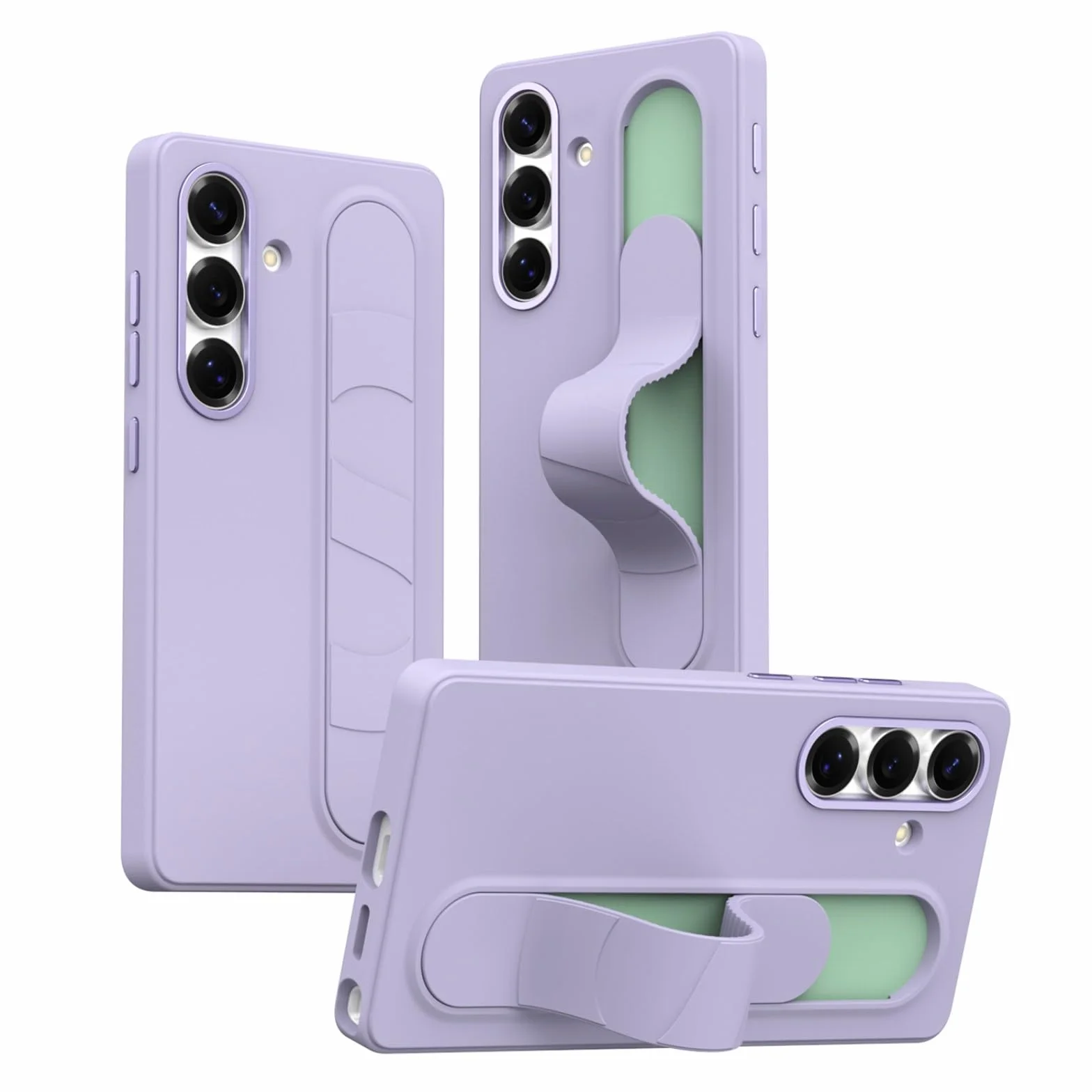 Etui na telefon komórkowy Galaxy S24 + 3 przyciski Smart NFC + stojak na bransoletkę + metalowy aparat, Slim Stand ing Grip Case do Samsung Galaxy S24 (5)