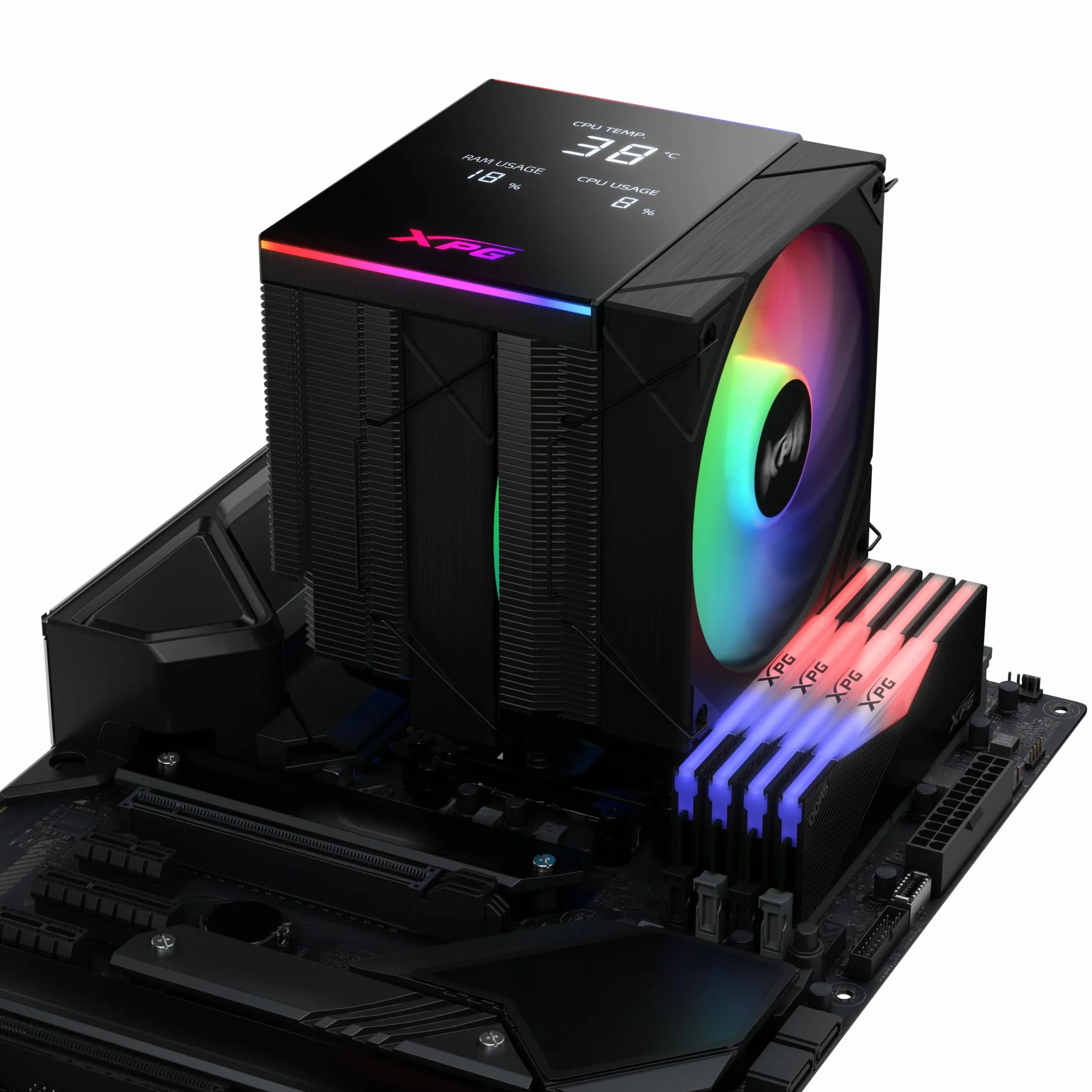 Wentylator XPG MAESTRO PLUS 62DA (120 mm ARGB Fan) czarny - chłodzenie powietrza CPU, 250 W TDP