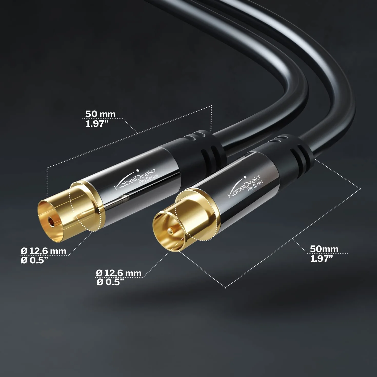 KabelDirekt Kabel antenowy 4K koncentryczny 2 m DVB-C DVB-T DVB-S