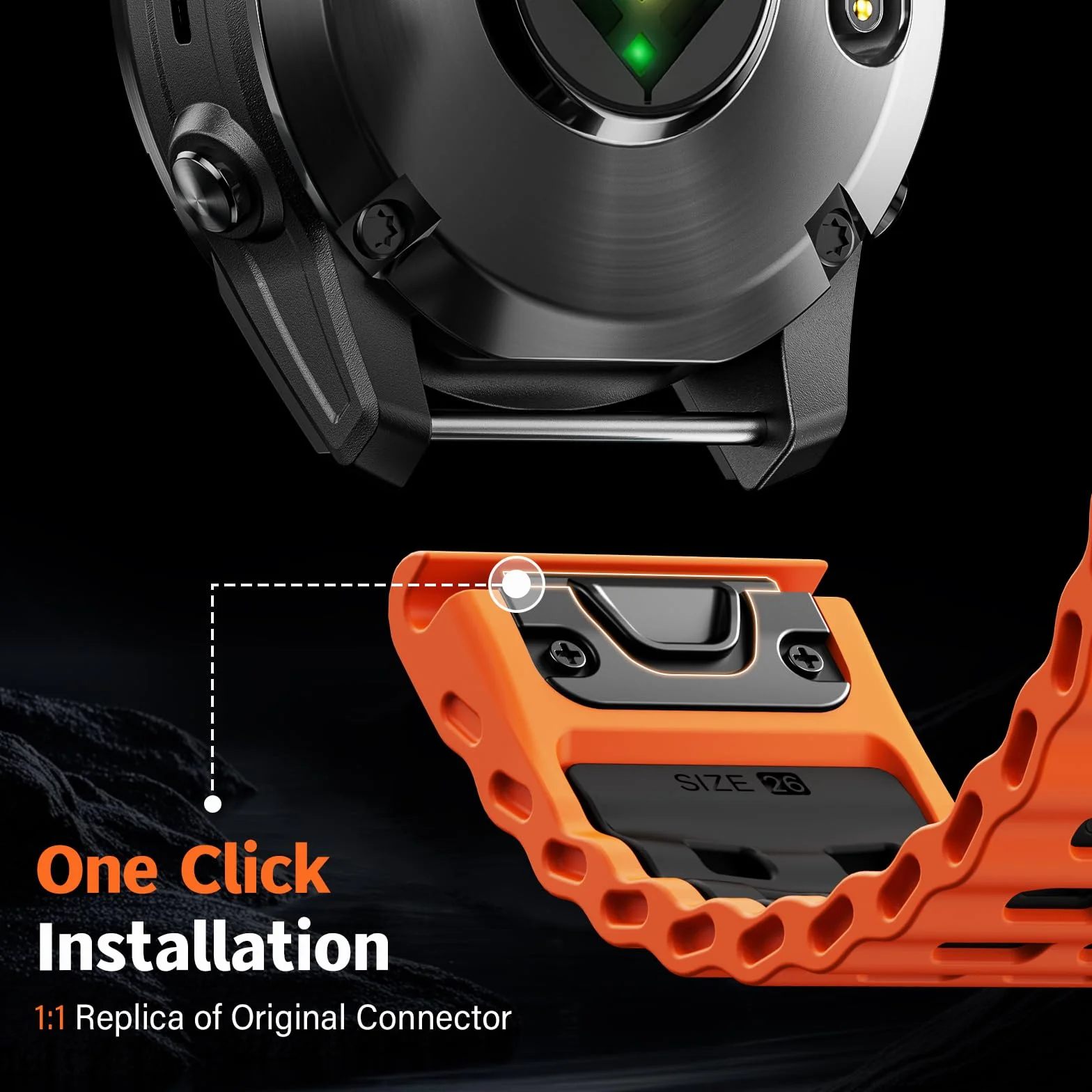 Pasek kompatybilny z Garmin Quickfit 22 mm 26 mm