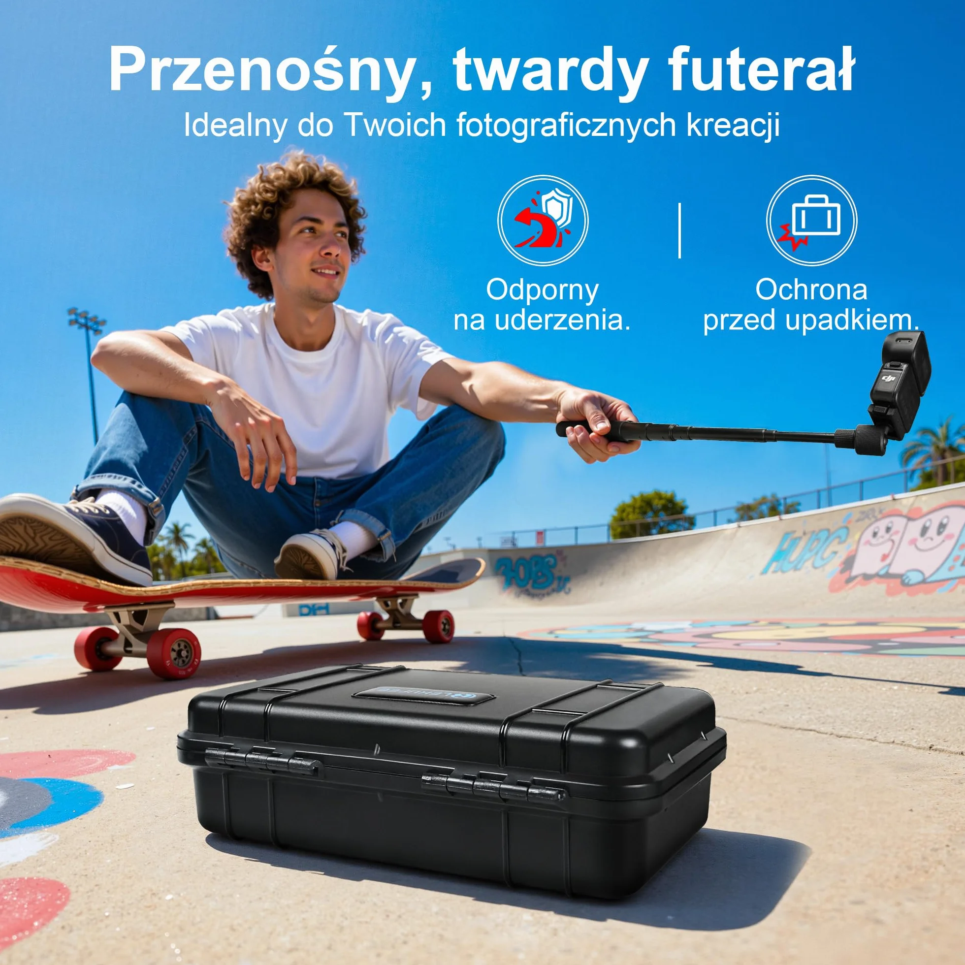 Lekufee Podróżna Wodoszczelna Twarda Walizka dla DJI Osmo Nano, Standard Combo i Akcesoriów (Tylko Torba i Walizka)