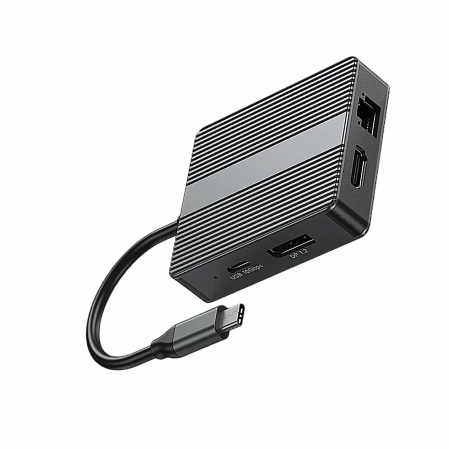 Aluminiowa stacja dokująca USB C 4K 60Hz HDTV 2xUSB3.2+Gigabit Ethernet szybkie ładowanie do laptopa tabletu PC aluminiowa stacja dokująca