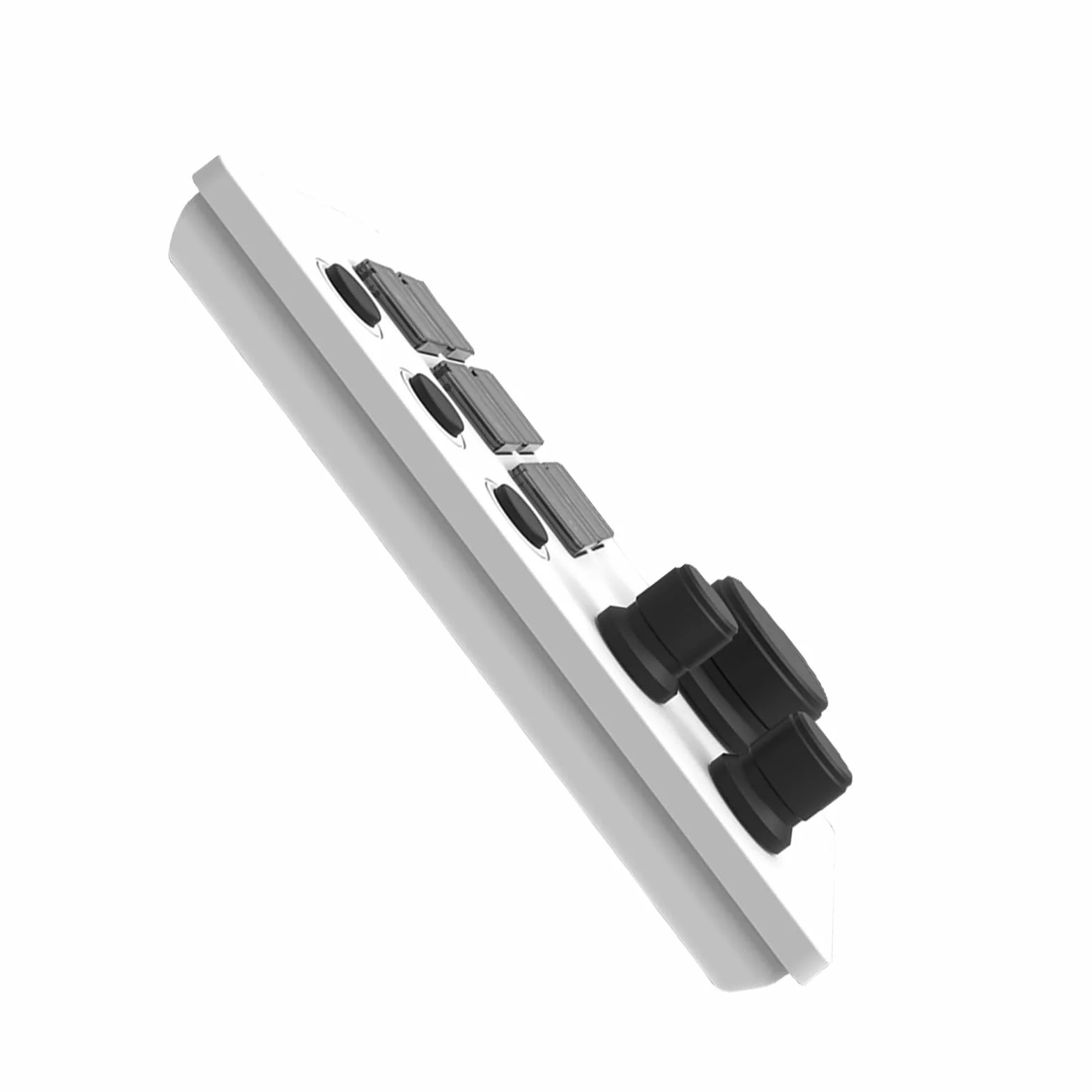 Konfigurowalny Kontroler Strumienia z 6 Klawiszami LCD 3 Pokrętła 3 Przyciski Scen, Klawiatura Makro Interfejs Typu C do Strumieniowego Przesyłania Gier i Sterowania Multimediami (WHITE)
