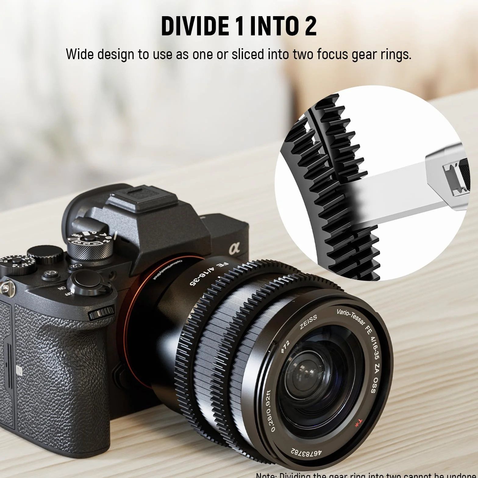 NEEWER Bezszwowy zestaw pierścieni przekładniowych 0,8 MOD do obiektywu ø46,5-90 mm, kompatybilny z SmallRig kompatybilny z Tilta NEEWER Follow Focus do obiektywów Canon, Sony, Nikon, Fujifilm, Sigma