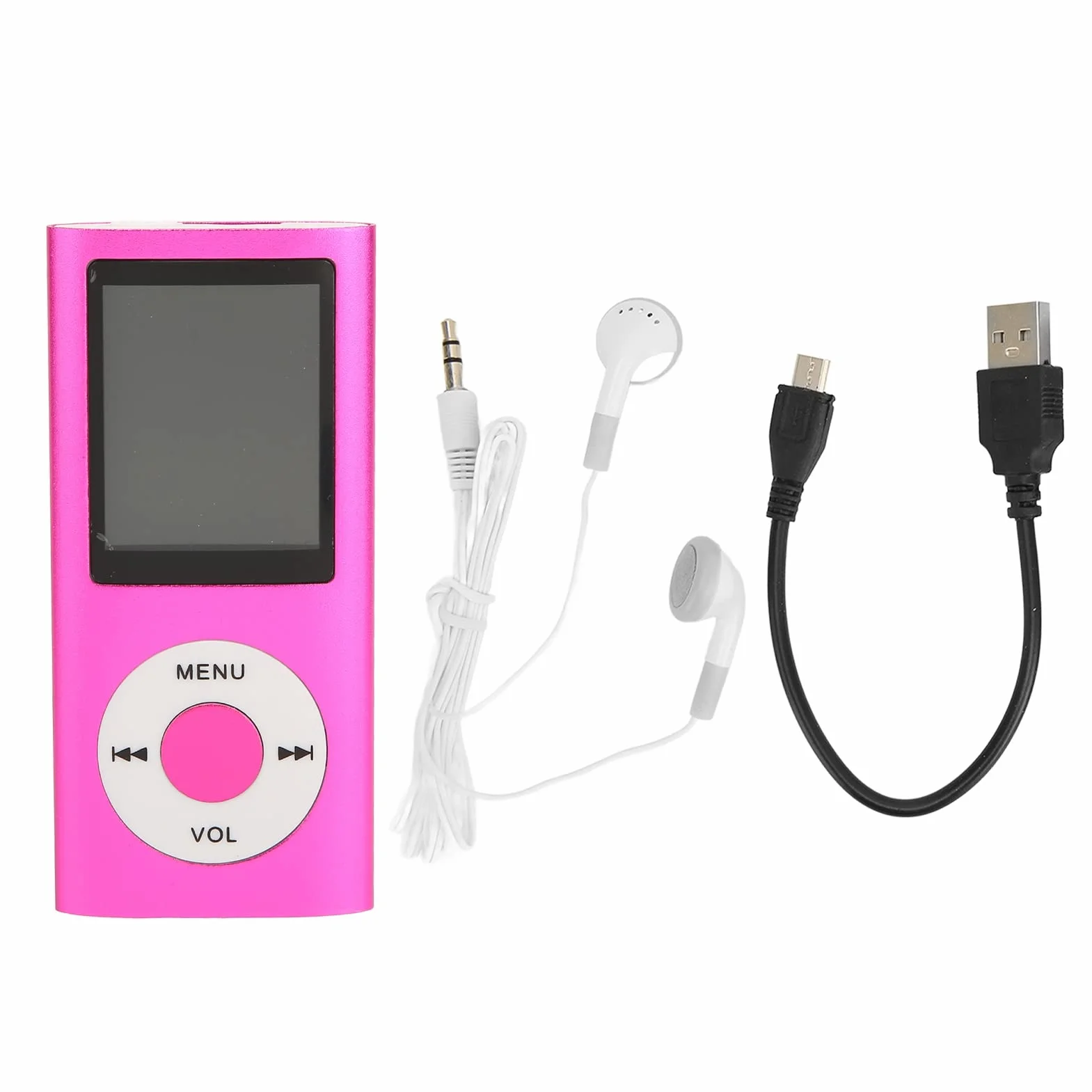 Odtwarzacz MP3 Bluetooth 64GB 1,8 Cala LCD Cyfrowy Odtwarzacz Muzyczny ze Słuchawkami Radiem FM Dyktafonem Ebookiem