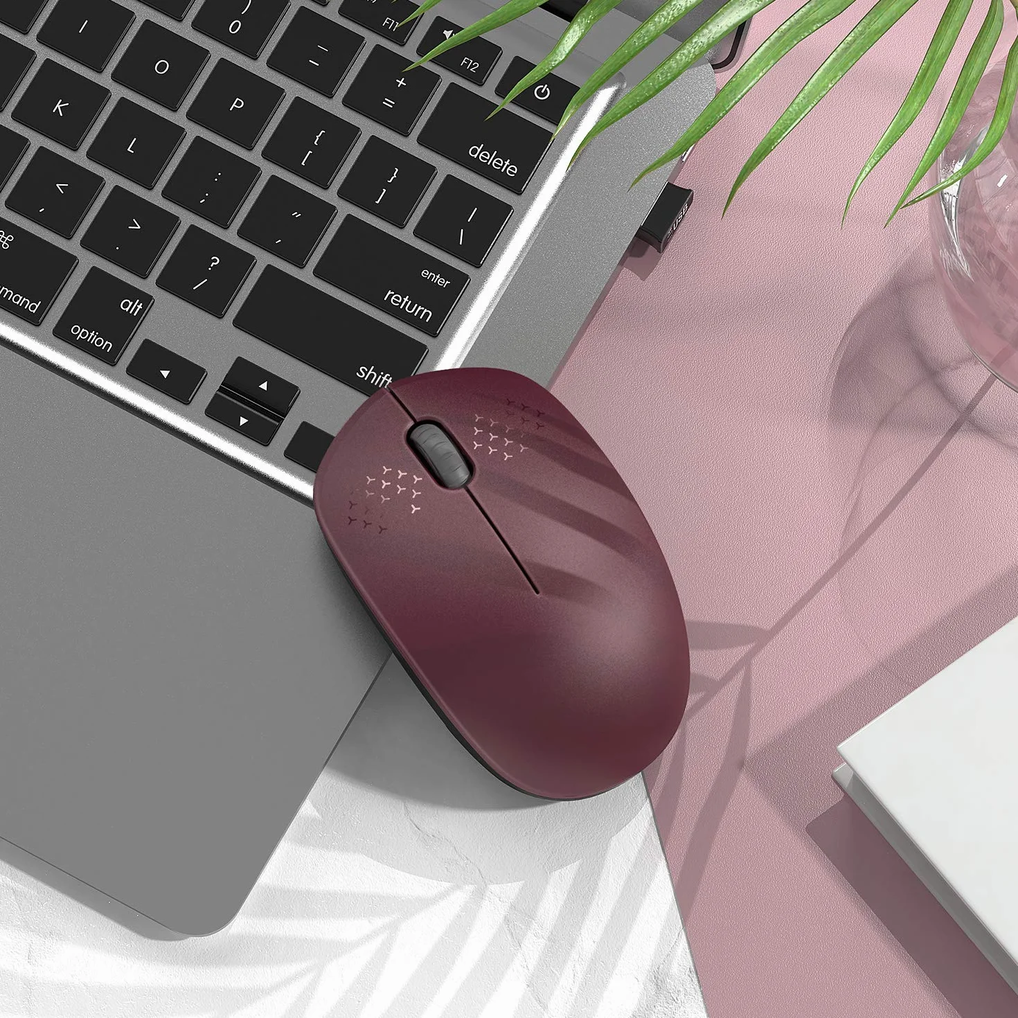 seenda Bezprzewodowa mysz, 2,4 G, bezgłośna mysz z odbiornikiem USB, przenośna mysz komputerowa do komputera, tabletu, laptopa, czerwona i czarna