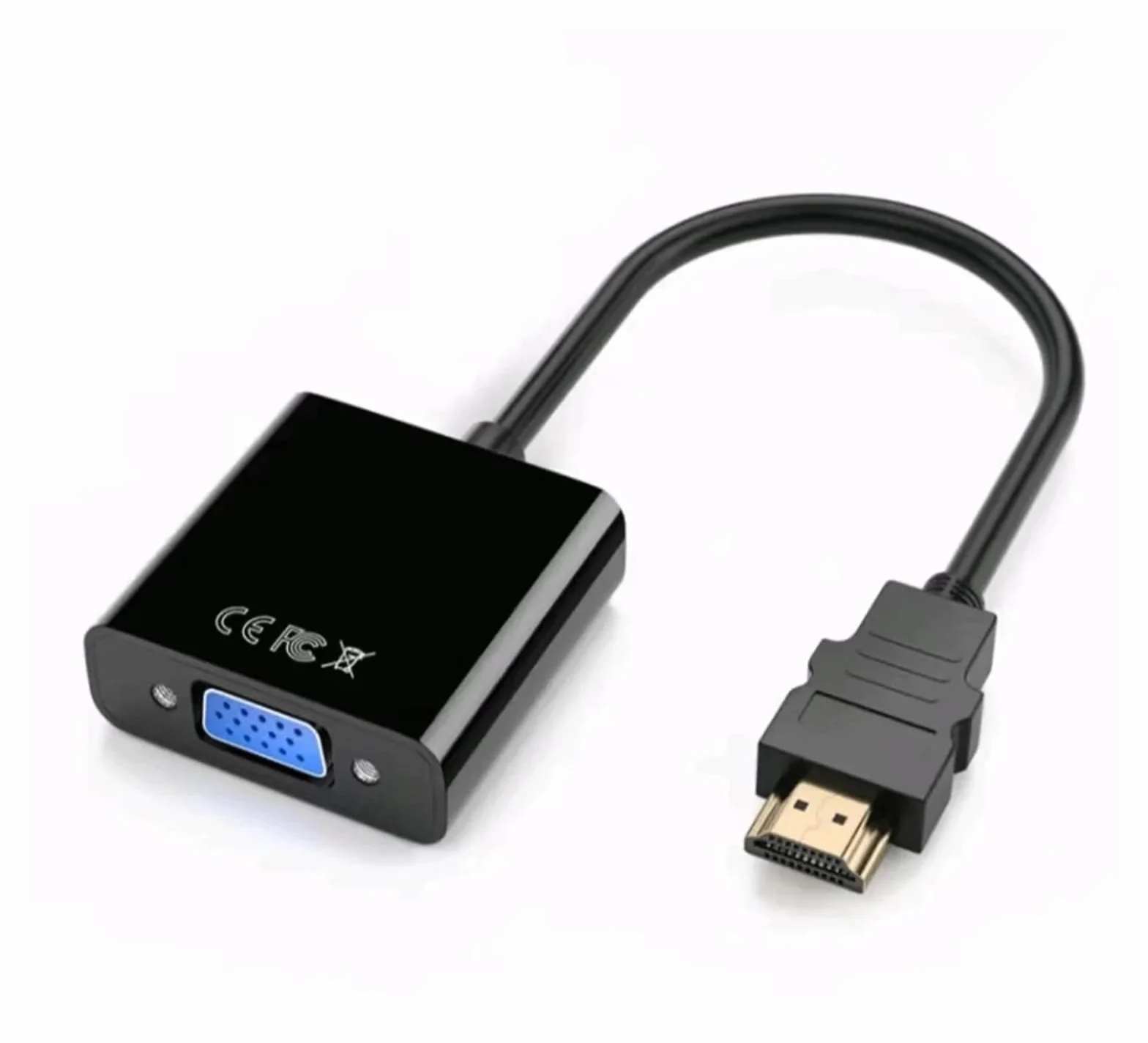 1080P HDMI na VGA męski na żeński konwerter adaptera do laptopa PC (czarny)