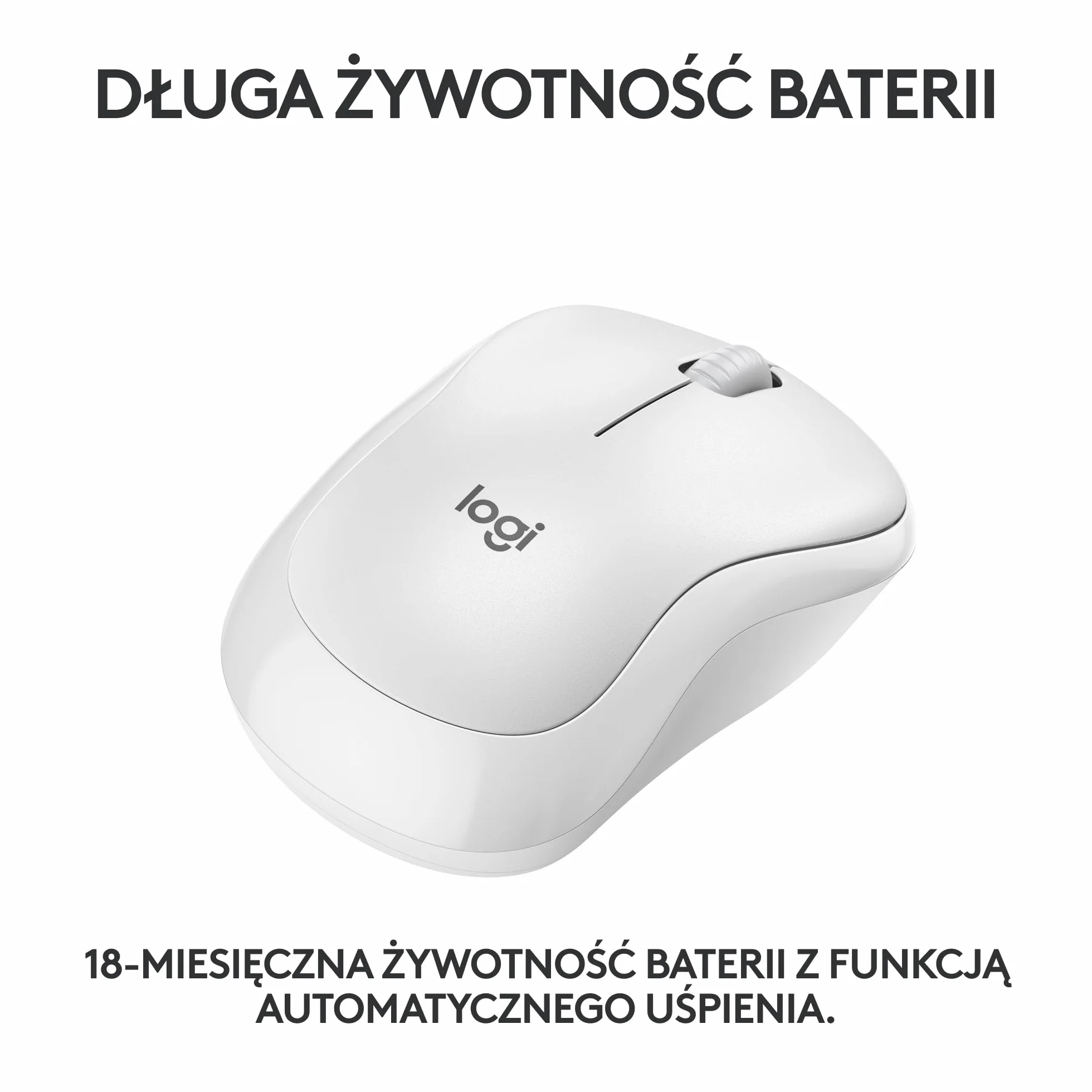 Logitech M240 Silent Bluetooth mysz bezprzewodowa kompaktowa 18 miesięcy bateria Biały