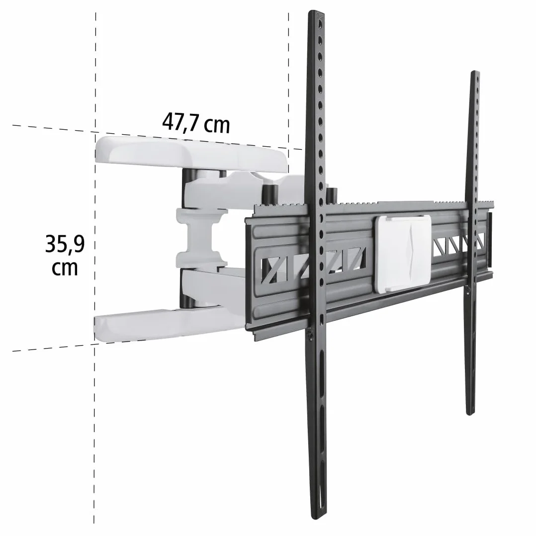 Hama Uchwyt ścienny do telewizora (3 przeguby, 90",VESA 800x600, LCD/LED, do TV, na ścianie, obracany 120 stopni, pochyły, stalowy, maks. udźwig 75 kg, zawiasy ścienne) czarny