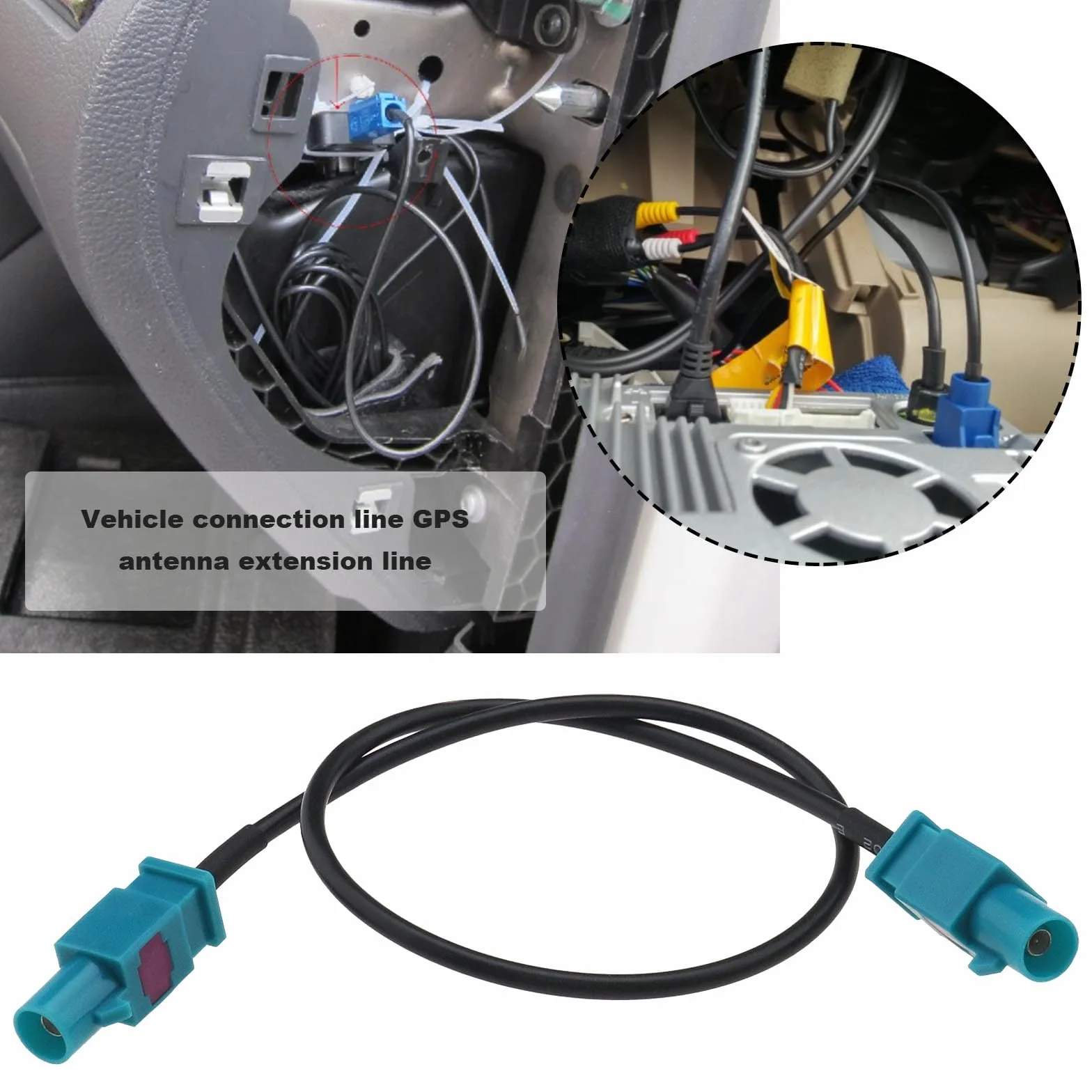 Fakra Z męski na męski kabel adaptera anteny pojazdu RG174 kabel koncentryczny 30 cm do anteny DAB GPS FM, skanera radiowego, amatorskiego radia, nadajnika-odbiornika, przenośnego radia CB