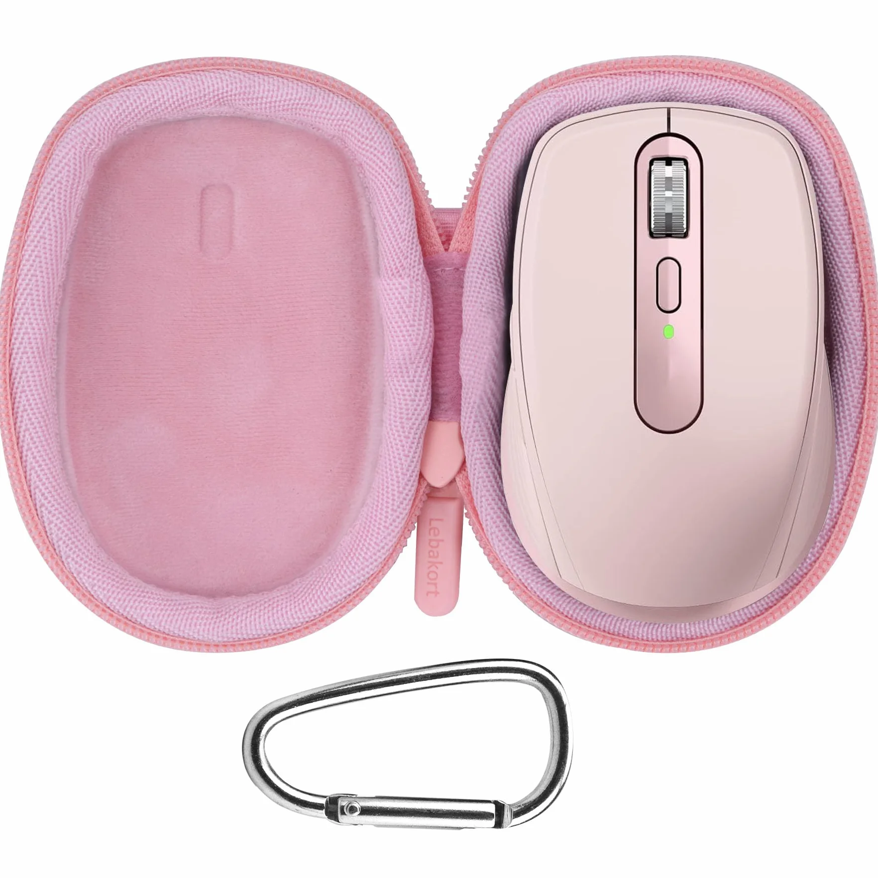 Lebakort Twarde etui kompatybilne z Logitech MXAnywhere 3S 3 Anywhere 2S Compact Performance Mouse (różowe etui)