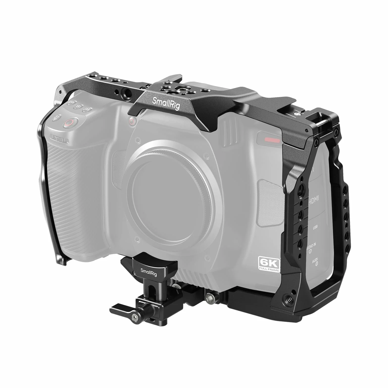 SMALLRIG Cage dla Blackmagic Design Cinema 6K, Pełna Klatki z Dołączoną Obsługą Konwertera Mocowania Obiektywu, Odporna na Odbicia, Odporna na Zarysowania, Wbudowanych Wiele Punktów Mocowania - 4785