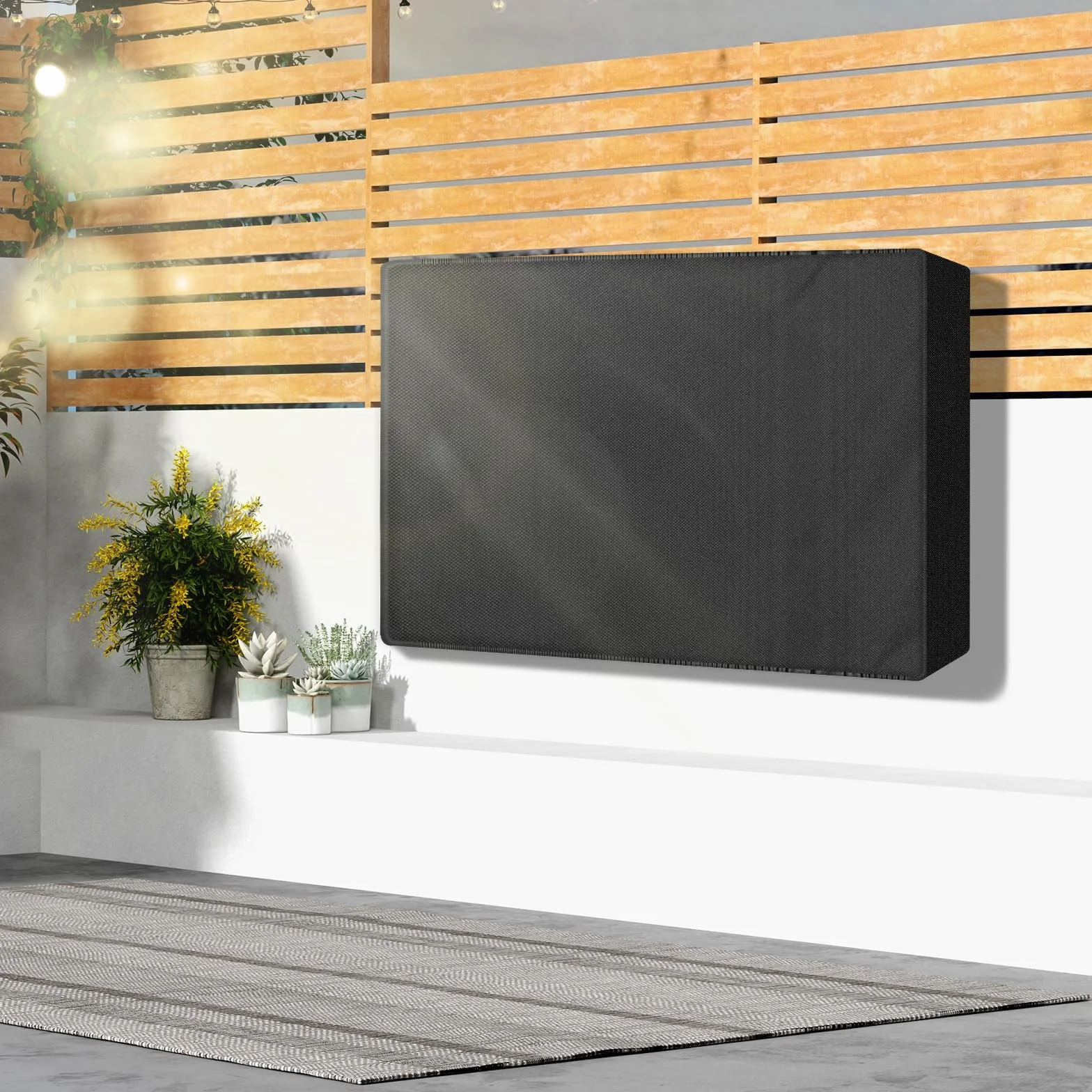 Bonna Rozkładana osłona na telewizor o przekątnej ekranu 40-43", 600D, wiatroszczelna, odporna na rozdarcie tkanina Oxford, 42 x 26,5 x 5 cali (dł. x szer. x wys.)