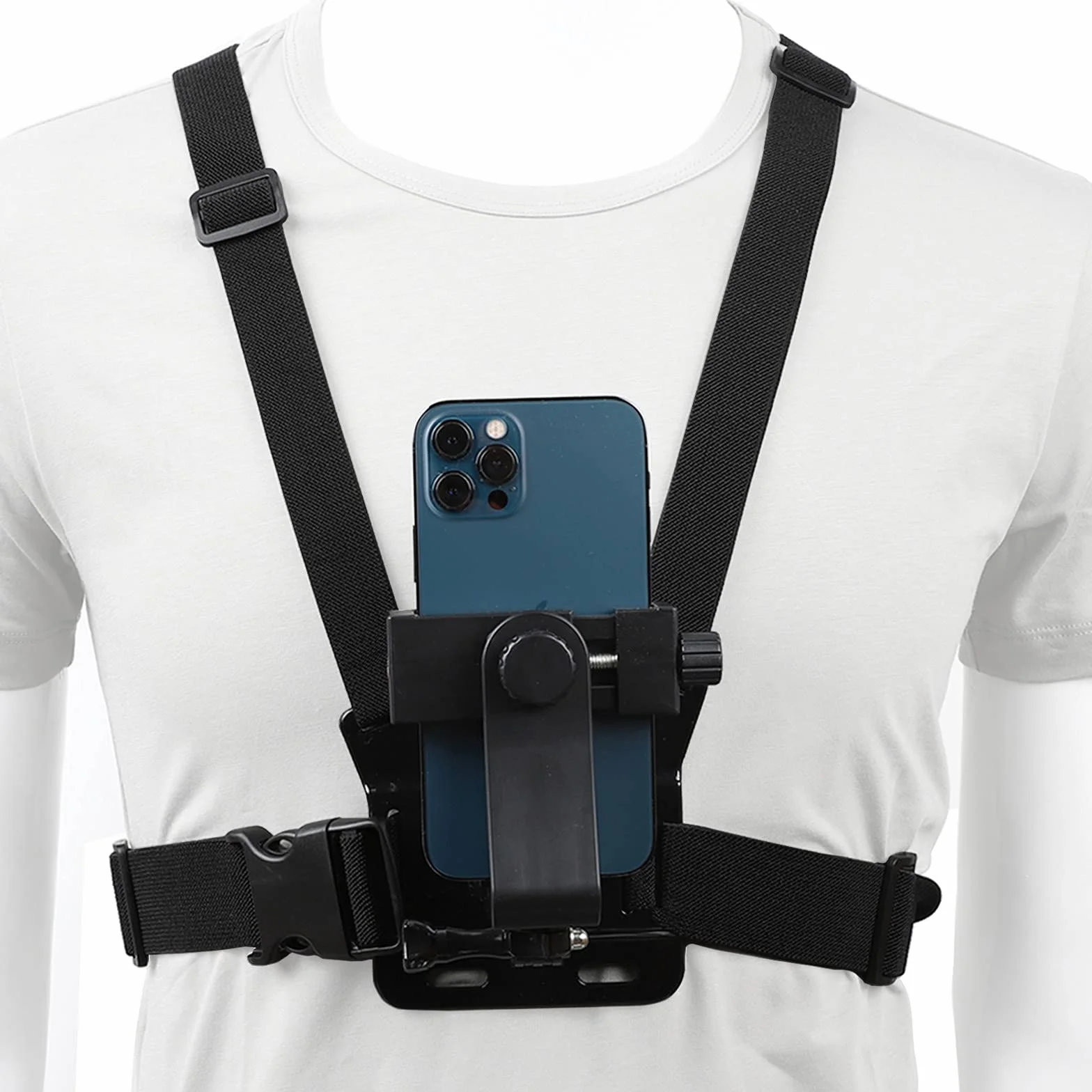 PellKing Uchwyt na pasek na klatkę piersiową do telefonu komórkowego klips na telefon komórkowy kamera POV do Samsung iPhone Plus itp