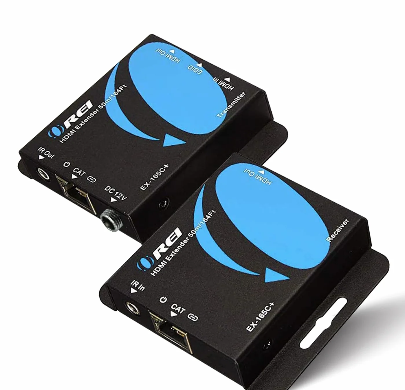 OREI Przedłużacz HDMI przez Ethernet przez CAT5/CAT6, z podczerwienią do 164 stóp - wyjście pętli - Full 1080P przy 60 Hz Pover Over Cable Dystrybucja sygnału Full HD