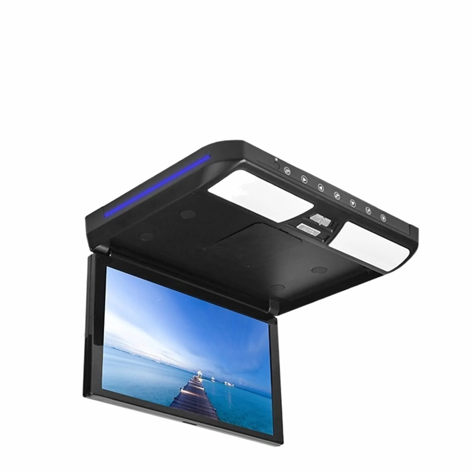 Odtwarzacz zagłówka samochodu 12.1 Cal samochodowy Monitor sufitowy HD ekran LCD wyświetlacz do montażu na dachu odtwarzacze wideo multimedia TV wyjście FM(12.1 inch monitor)