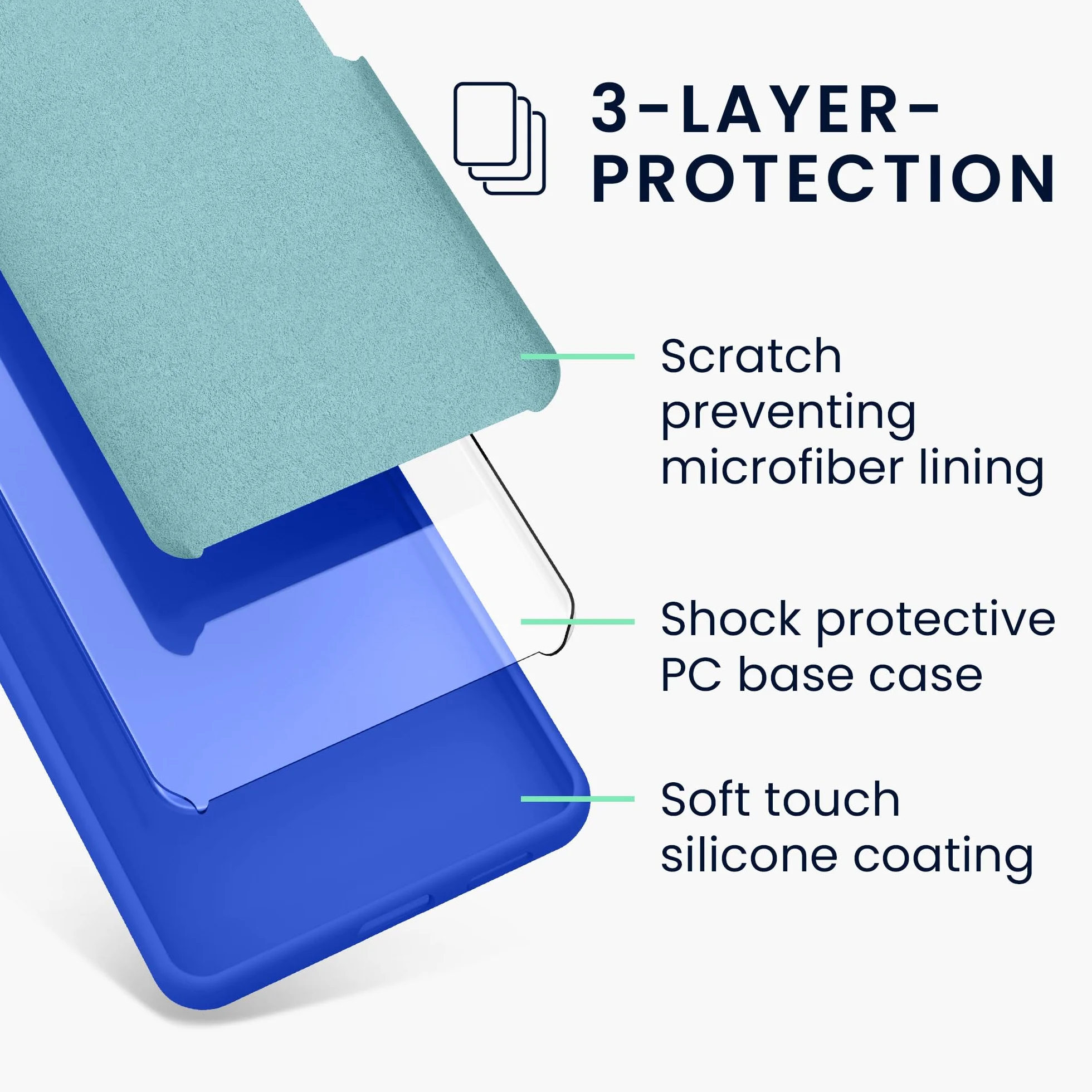 kwmobile Etui do Google Pixel 8 Silikonowe Niebieski Bezprzewodowe Ładowanie