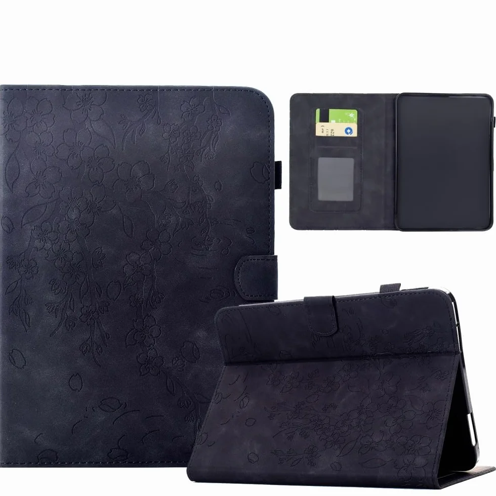 Generic etui kompatybilne z czytnikiem e-booków Kindle Paperwhite 2 (2013) (kolor: czarny) wzór stylowy skórzany portfel etui z klapką