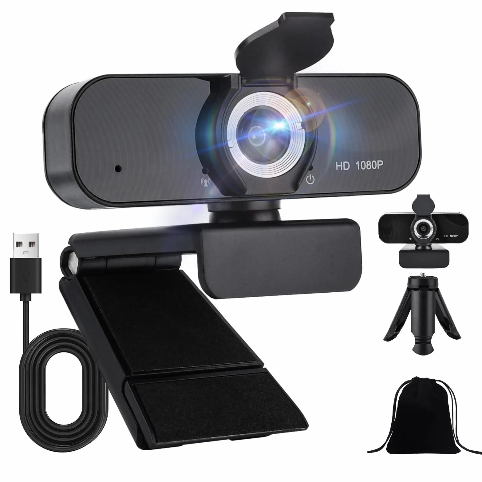 Kamera internetowa Full HD 1080P USB z mikrofonem dla PC laptopa