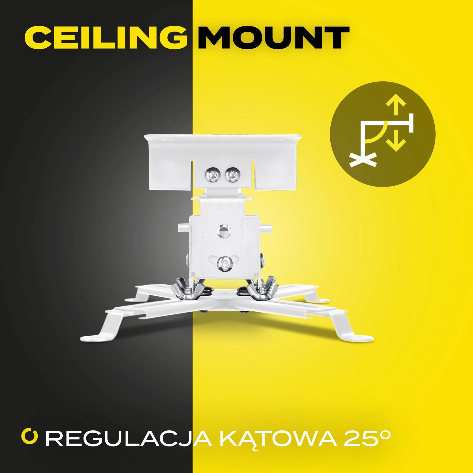 OVERMAX Uchwyt do projektora Ceiling Mount do 20 kg stalowy regulowany 25 stopni