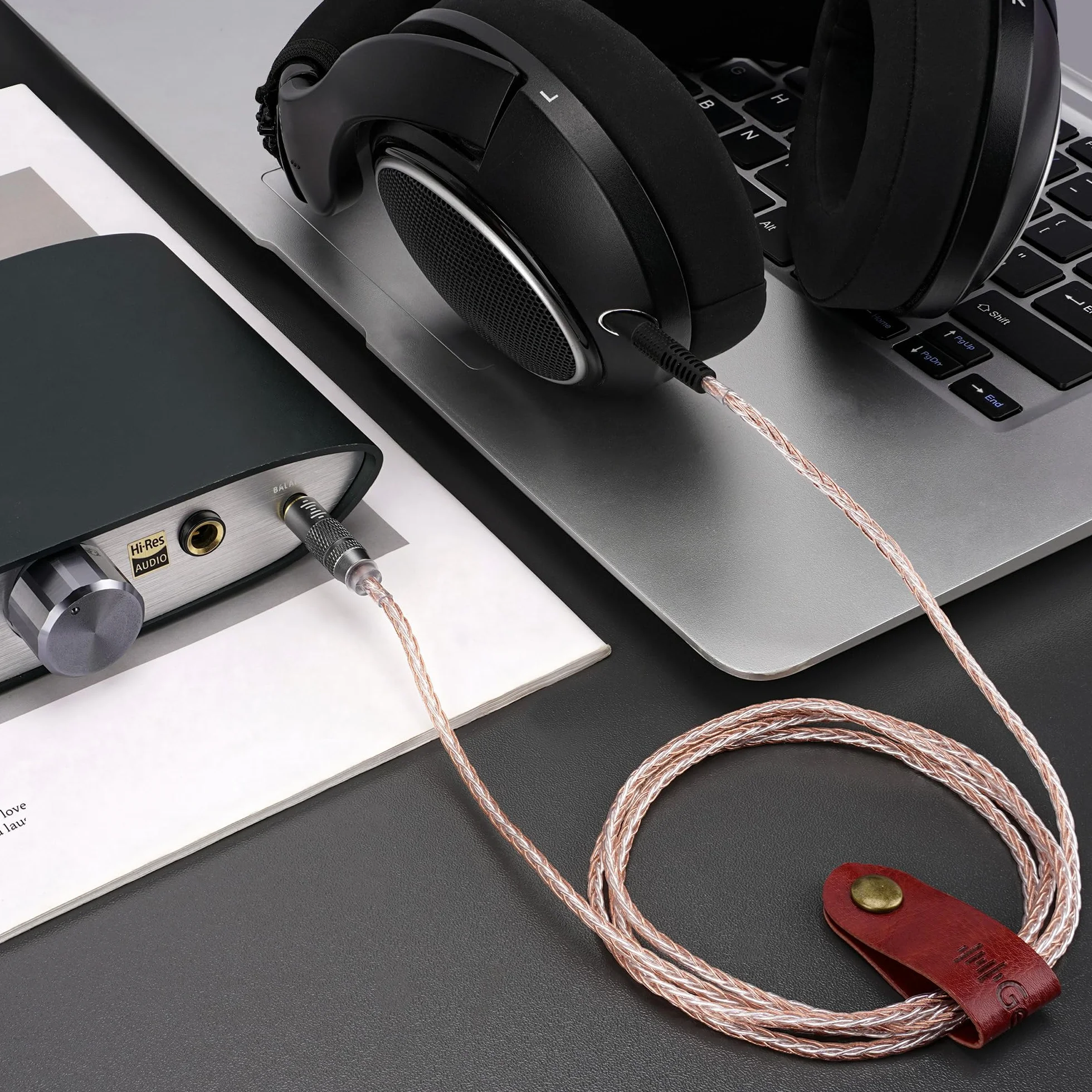 GEEKRIA Apollo Zastępczy kabel audio 4,4 mm, kompatybilny z Sennheiser HD599, HD620S, HD598, HD505, HD550, słuchawki Hi-Res Audiophile HiFi, kabel modernizacyjny (1,2 m)