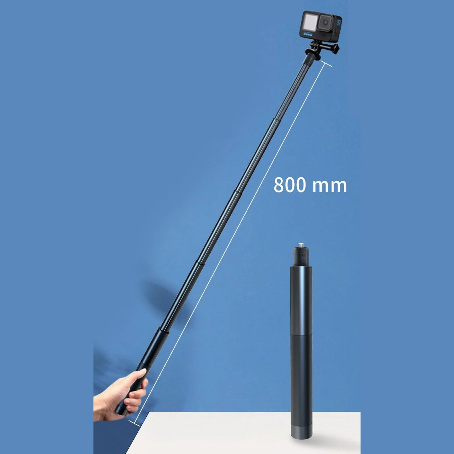 Selfie Stick Golfowy Przenośny stabilny stop analizator kamera telefon | Monopod golfowy selfie stick z kołkiem do ziemi Pomoc Treningowa Dla Vlogerów I Amatorów