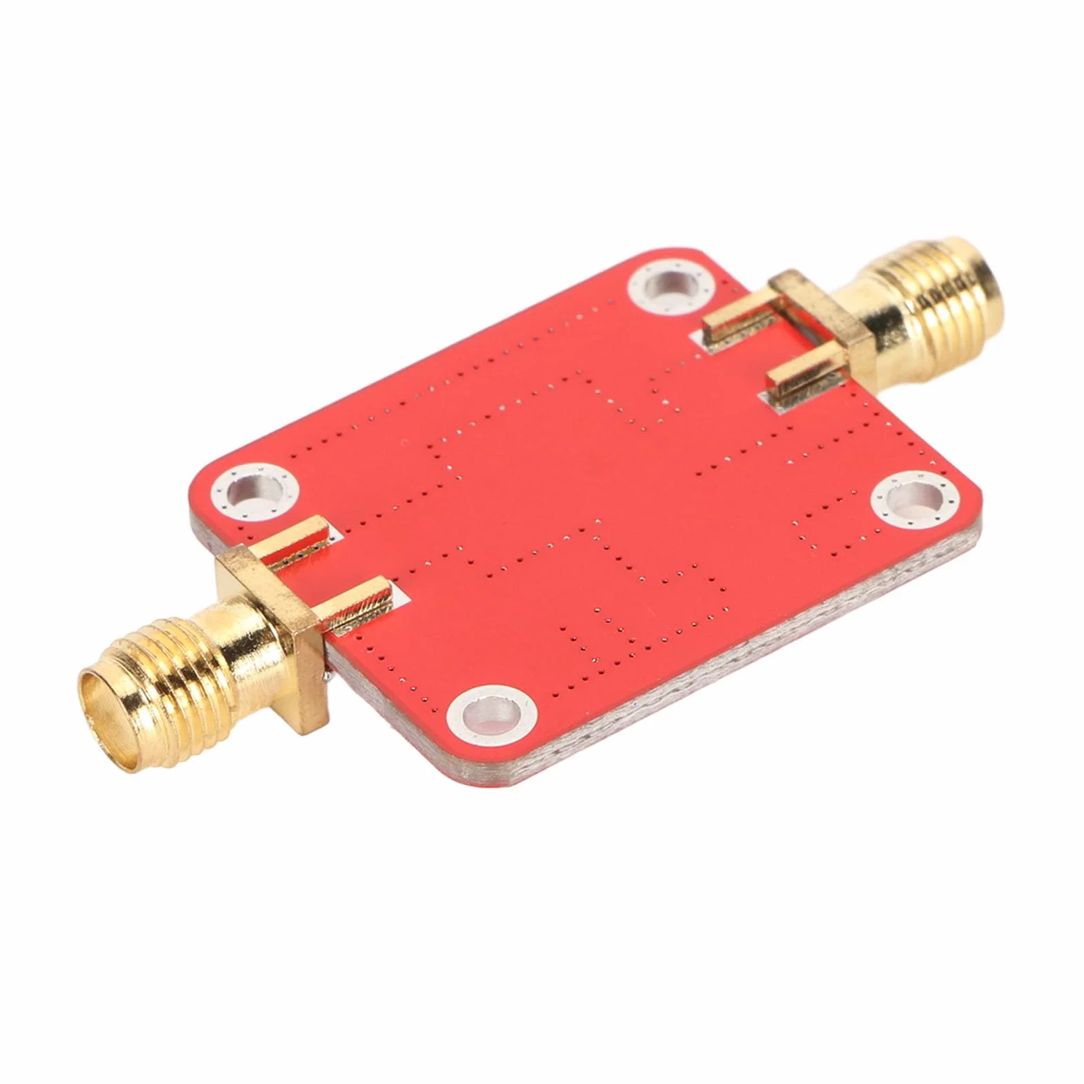 Wzmacniacz Szerokopasmowy RF 10 KHz–100 MHz, Wysokie Wzmocnienie, Niski Współczynnik VSWR, Napięcie +12 V i Prąd 30 MA, Wyjście P-1 10 DBm, Konstrukcja Bez Dławików, materiał