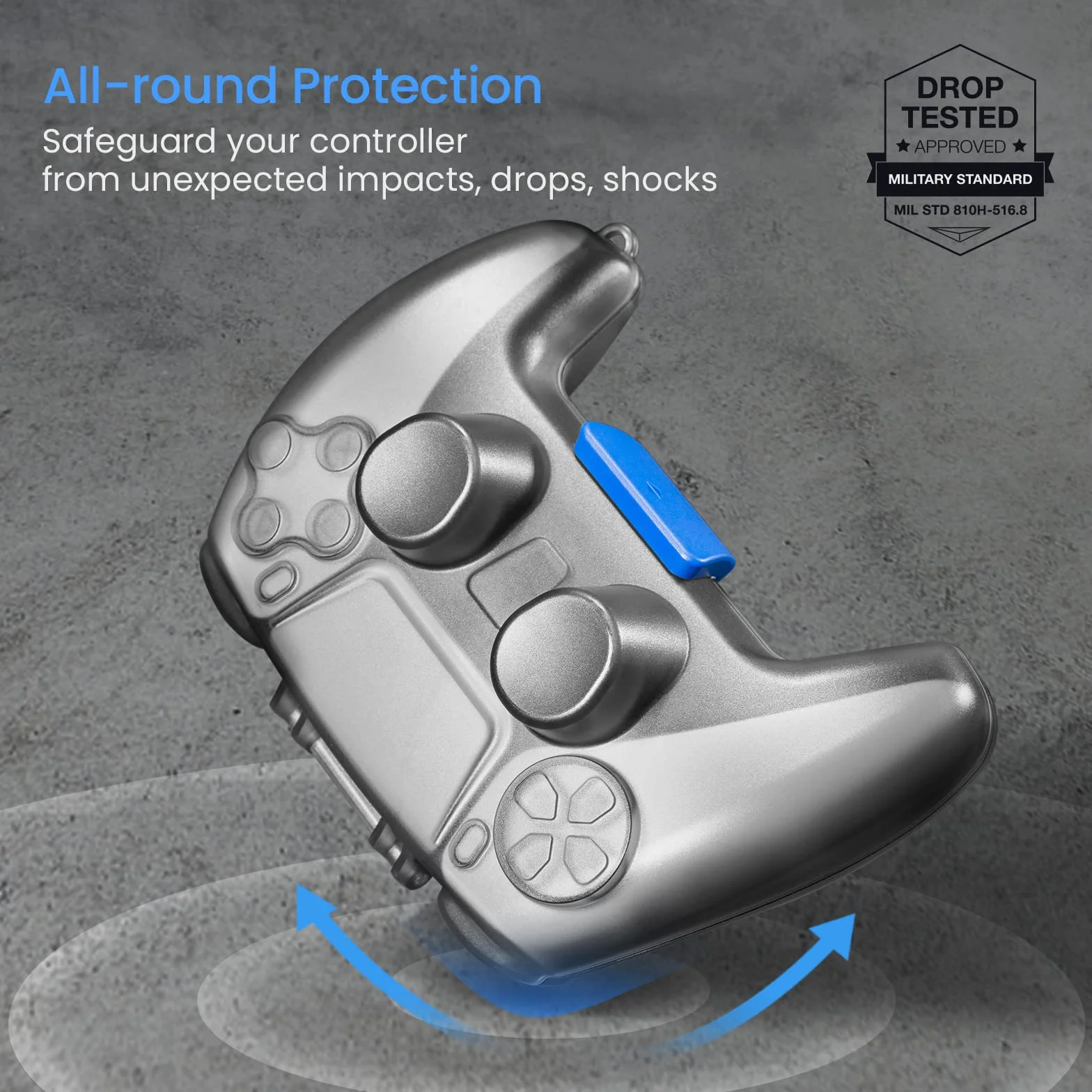 tomtoc Obudowa kontrolera PS5, etui na pilota zdalnego sterowania Bezprzewodowy Playstation 5 DualSense, Twarde etui do przechowywania Kompaktowy, Ultra-cienki i Liviano Akcesoria PS5