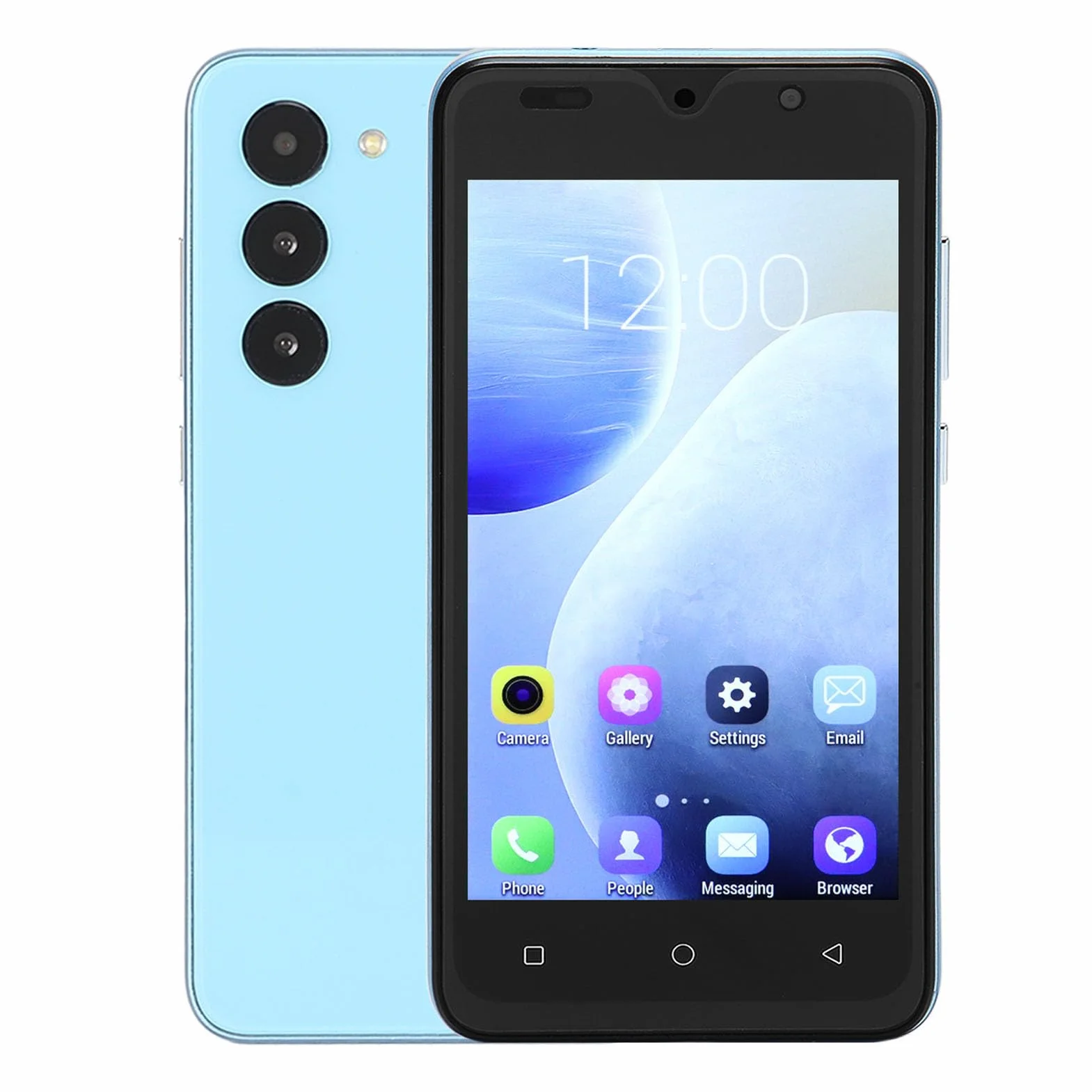 Odblokowany Telefon Komórkowy, 3800 MAh, 5,0-calowy Ekran HD, 100–240 V, Dual SIM, Podwójny Tryb Gotowości, Smartfon z Przodu 2 MP z Tyłu 5 MP do Codziennego Użytku (BLUE)