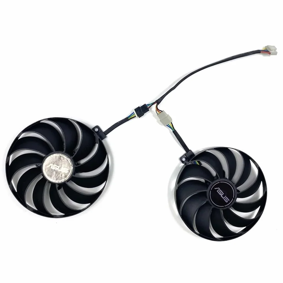 95 mm 6PIN T129215SU RX5500 XT 5700 GTX1660 wentylator GPU do ASUS ROG-STRIX-RX 5500 RX 5700-O8G-EVO GTX1650-A4G do gier wentylatory chłodzące części laptopa (2 szt.)