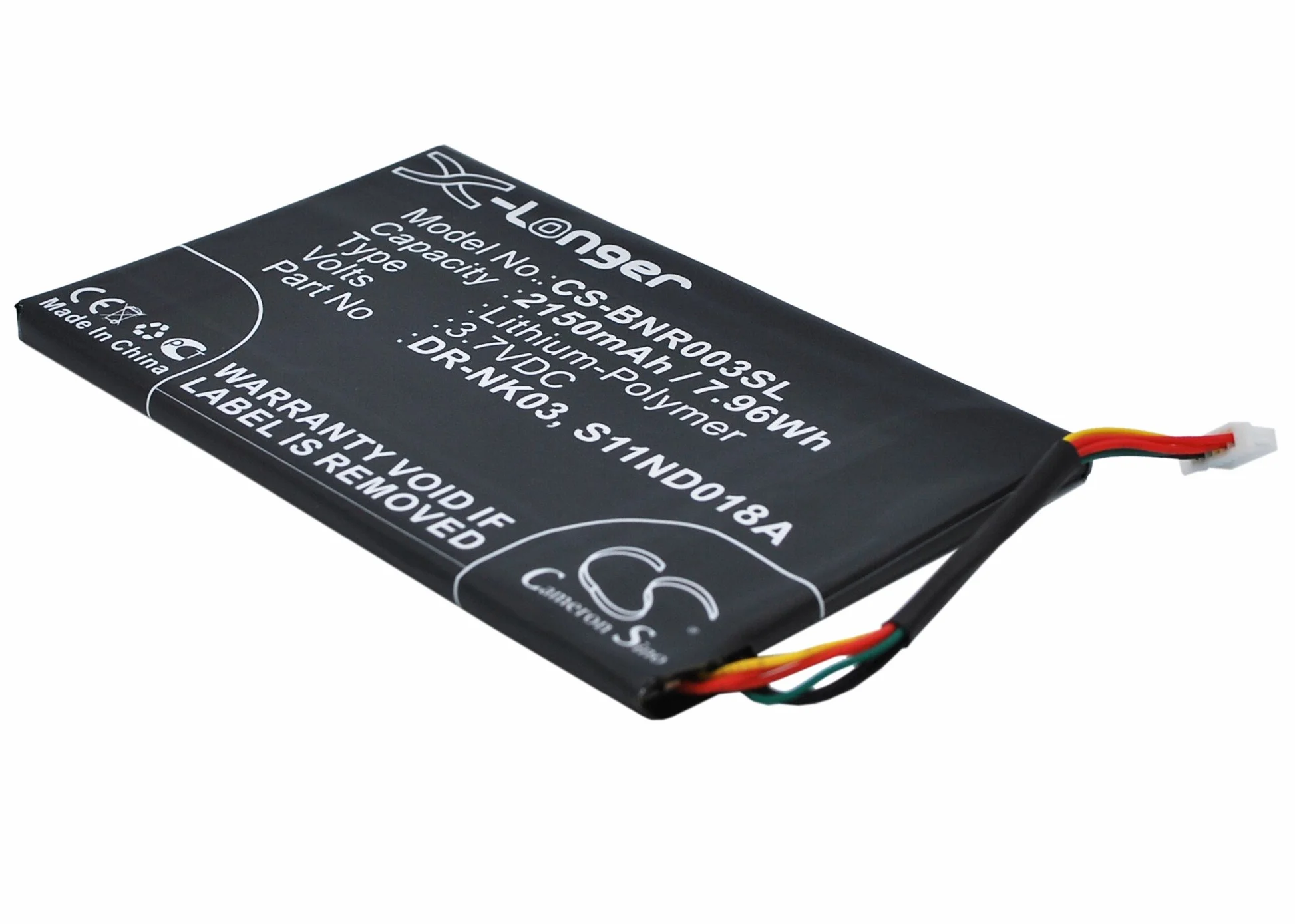 2150mAh Bateria kompatybilny z Barnes and Noble BNRV300, Nook Simple Touch, Simple Touch 6-inch - DR-NK03, MLP305787, S11ND018A