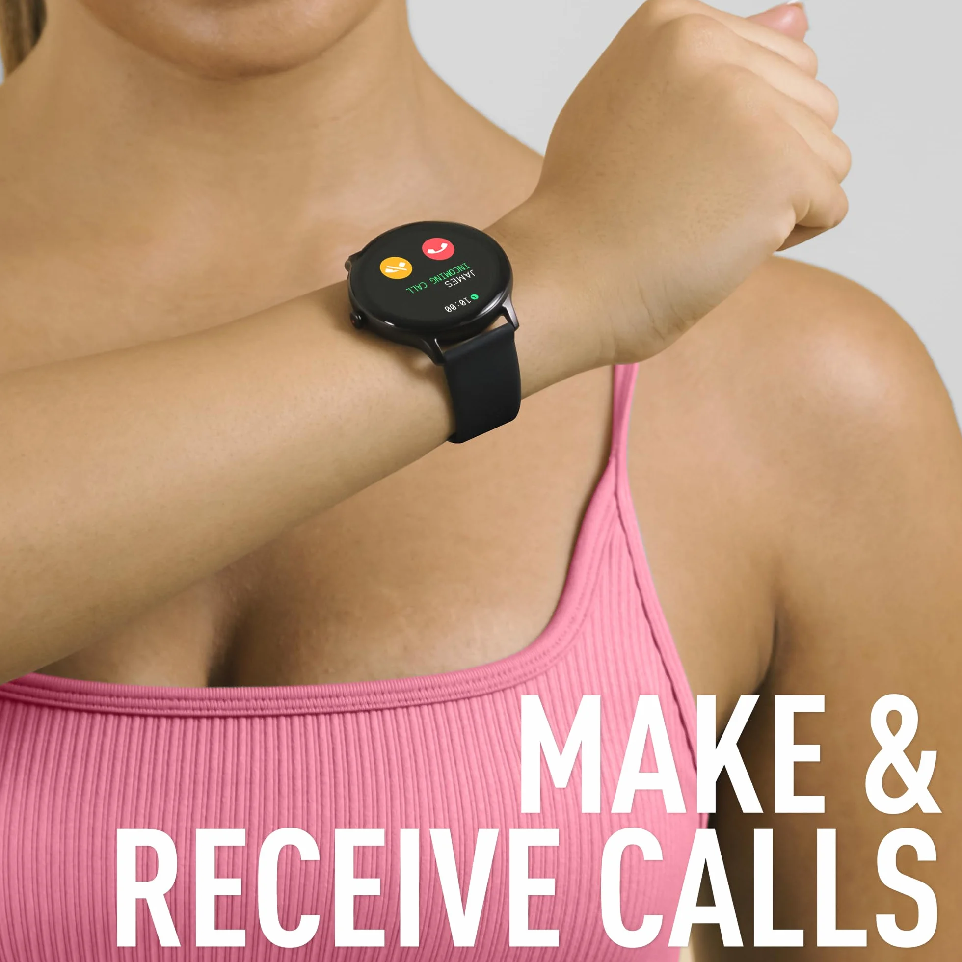 Reflex Active Seria 22 czarny inteligentny zegarek do dzwonienia