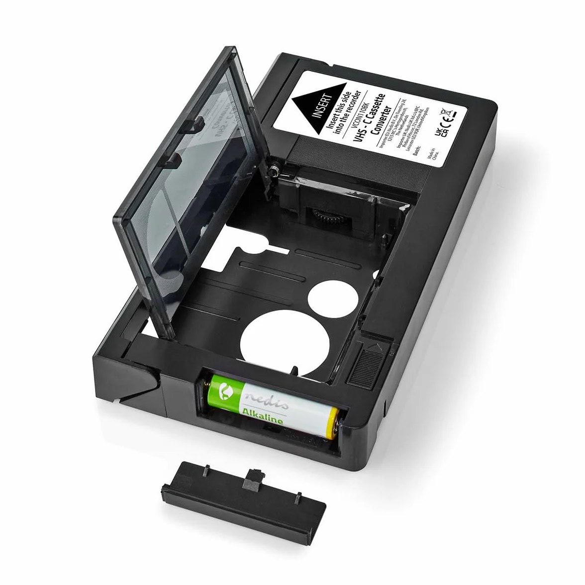 Nedis Konwerter VHS - Konwersja: VHS-C na VHS - Plug and Play - Czarny