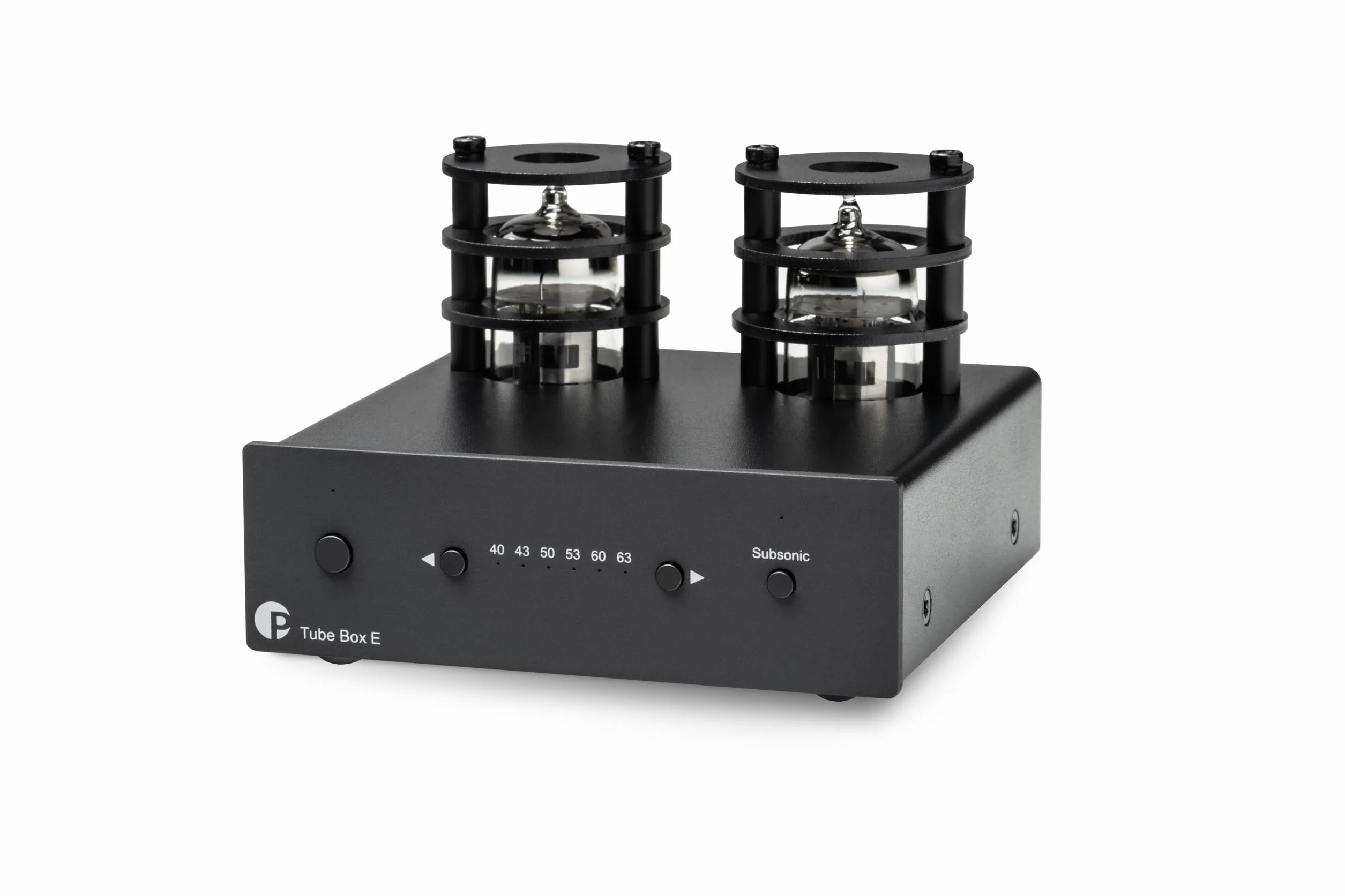 Pro-Ject Tube Box E, w pełni dyskretny wzmacniacz fonowy (czarny)
