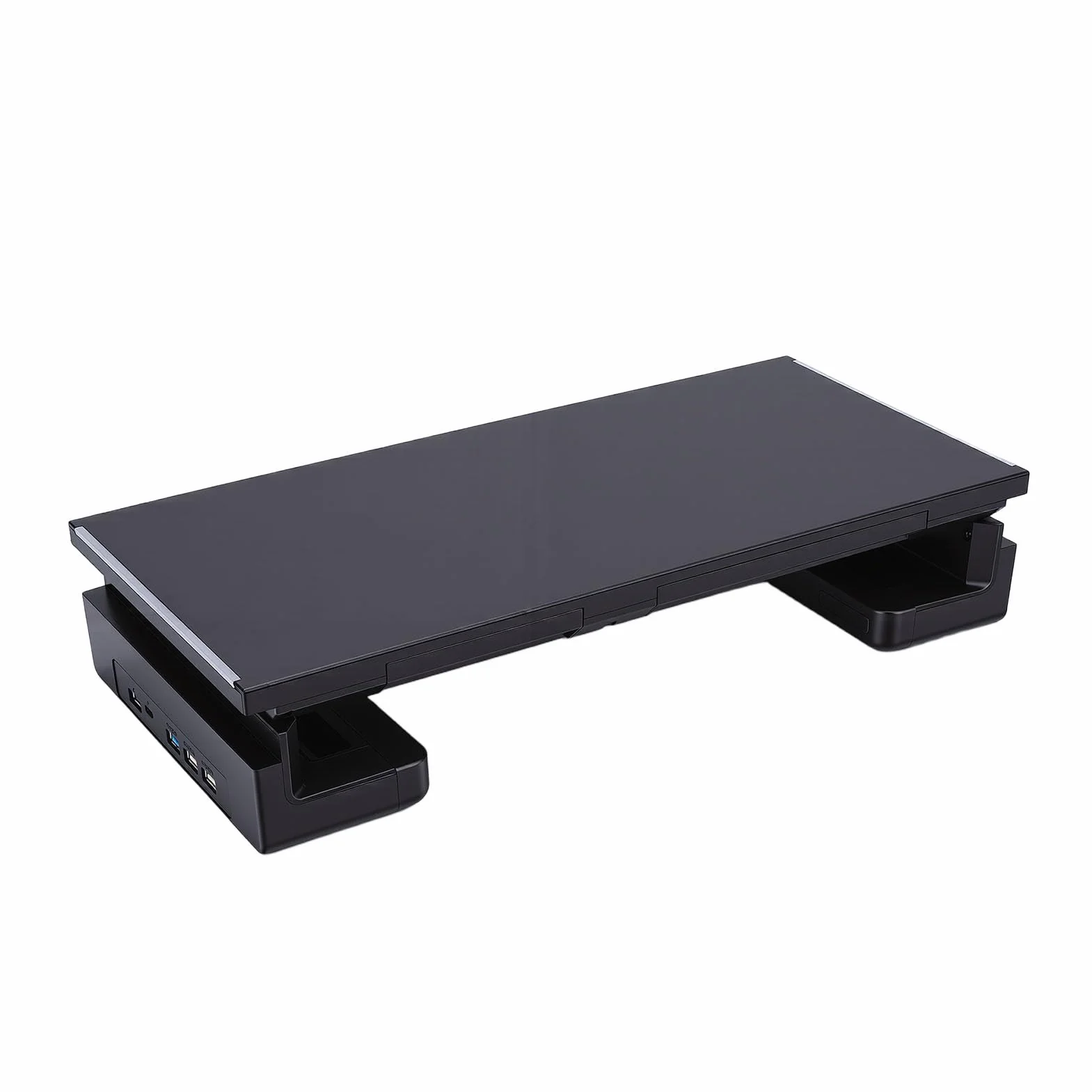 Regulowana, Składana Podstawka Pod Komputer ze Stojakiem, 4 Portami USB i wielofunkcyjną pamięcią masową Laptop, Telewizor, Drukarka i Głośnik - Znak Omice z Antypoślizgowymi Nóżkami