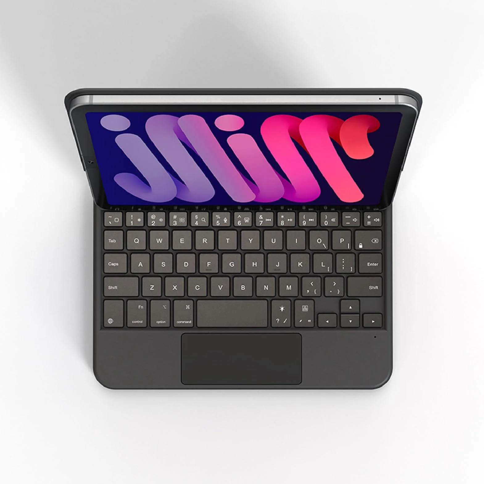 Etui na klawiaturę z Gładzikiem do Tabletu IOS Mini 6 Gen 2021 8,3 Cala, Obrotowe Etui 360° z podświetlaną klawiaturą, Przenośne, Smukłe Etui Multi Touch Ttrackpad do A2567 A2568