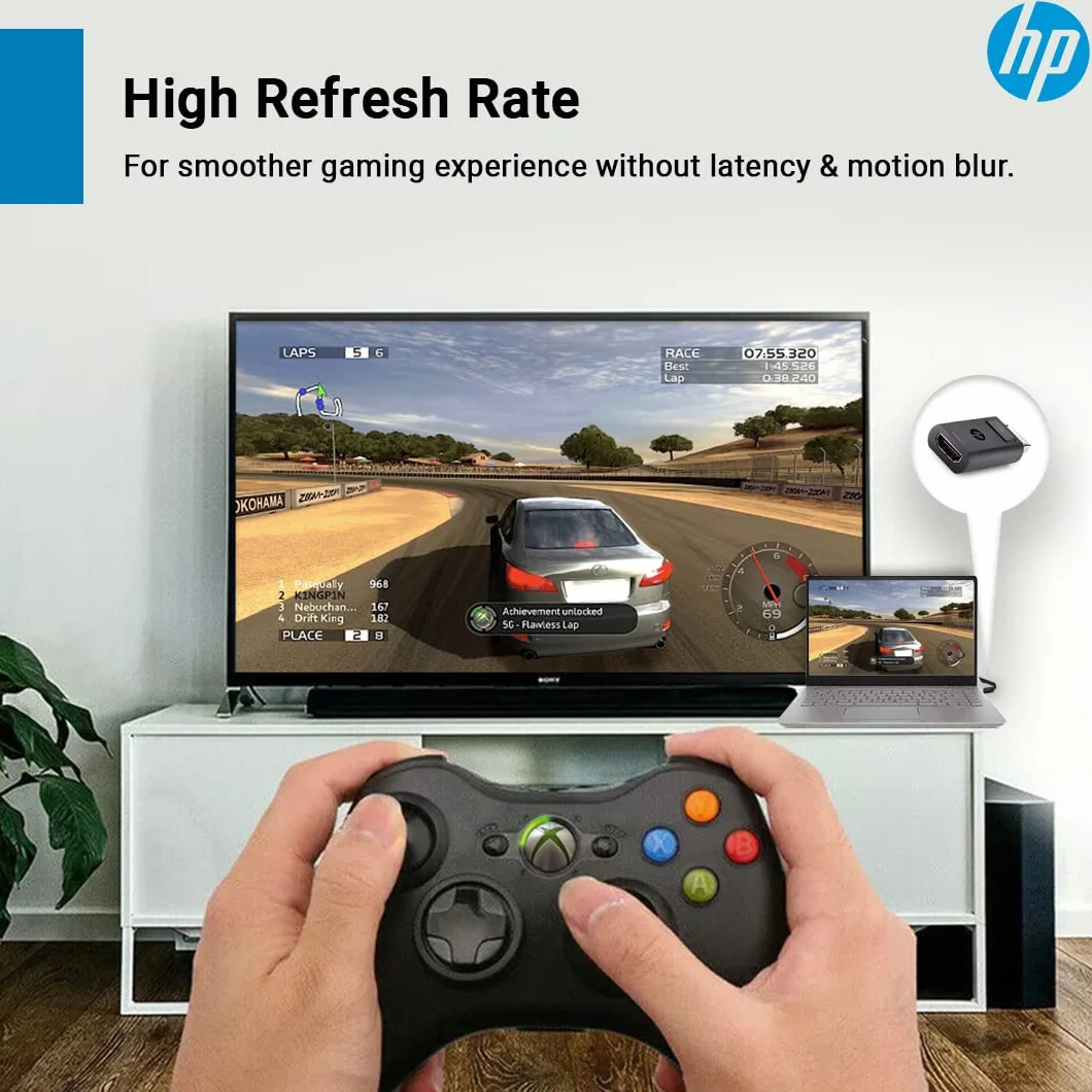 HP Adapter DisplayPort na HDMI 1.4, czarny