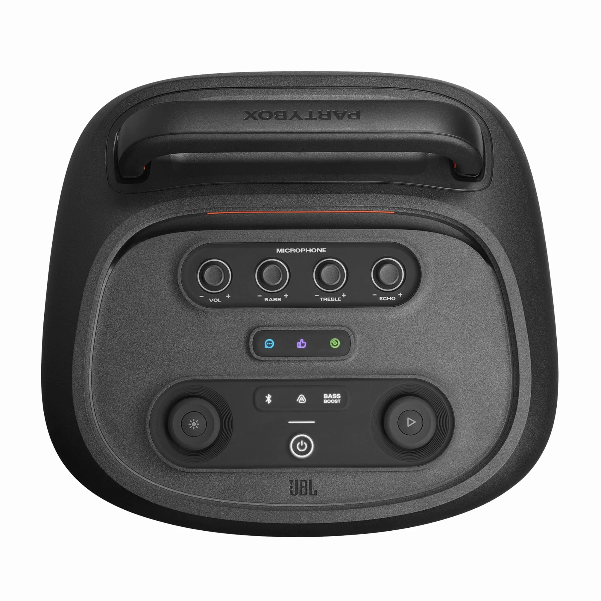 JBL Partybox 520 bezprzewodowy głośnik imprezowy Bluetooth, przenośny, czas odtwarzania 15 H, dynamiczny pokaz świetlny, IPX4, AI Sound Boost, wejście mikrofonowe, czarny
