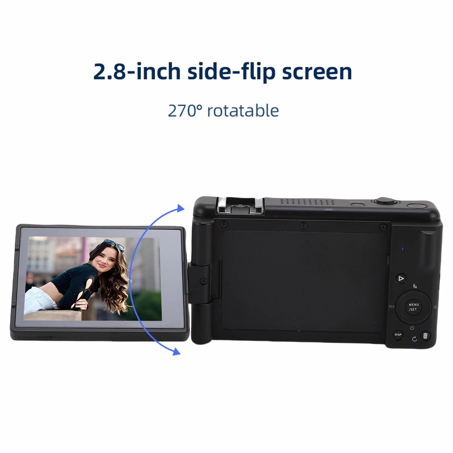 LICAEVEY Kamera Cyfrowa 5K, 80 MP HD 18x Cyfrowy Aparat Cyfrowy, Aparat Bezlusterkowy z 2,8 -calową LED LED LED do Fotografii (BLACK)