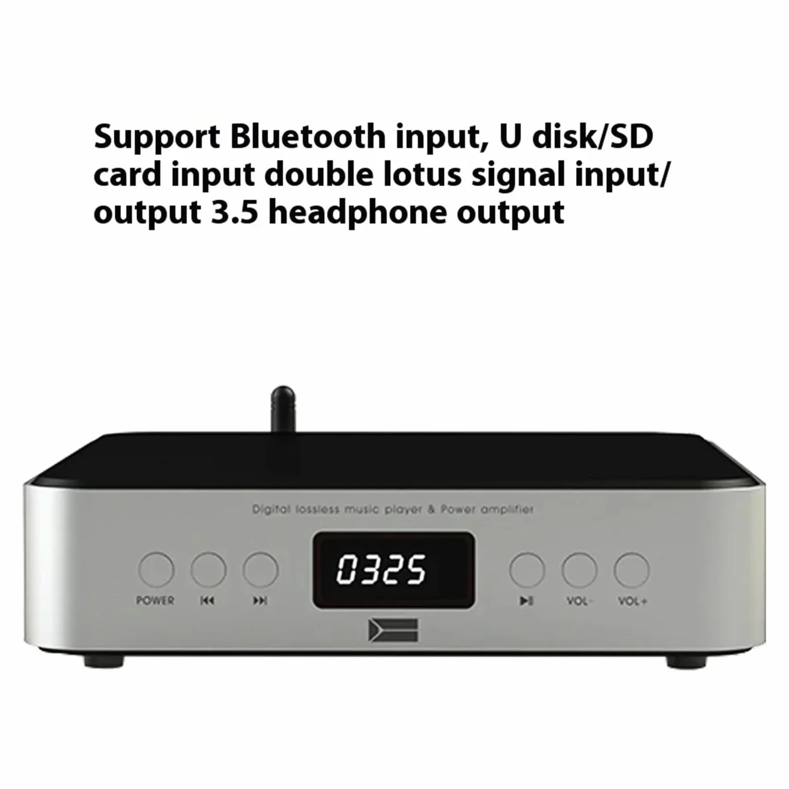 Wzmacniacz cyfrowy HIFI Moc 80 W*2 Bluetooth 5.0 Gramofon muzyczny Wejście na kartę USB SD
